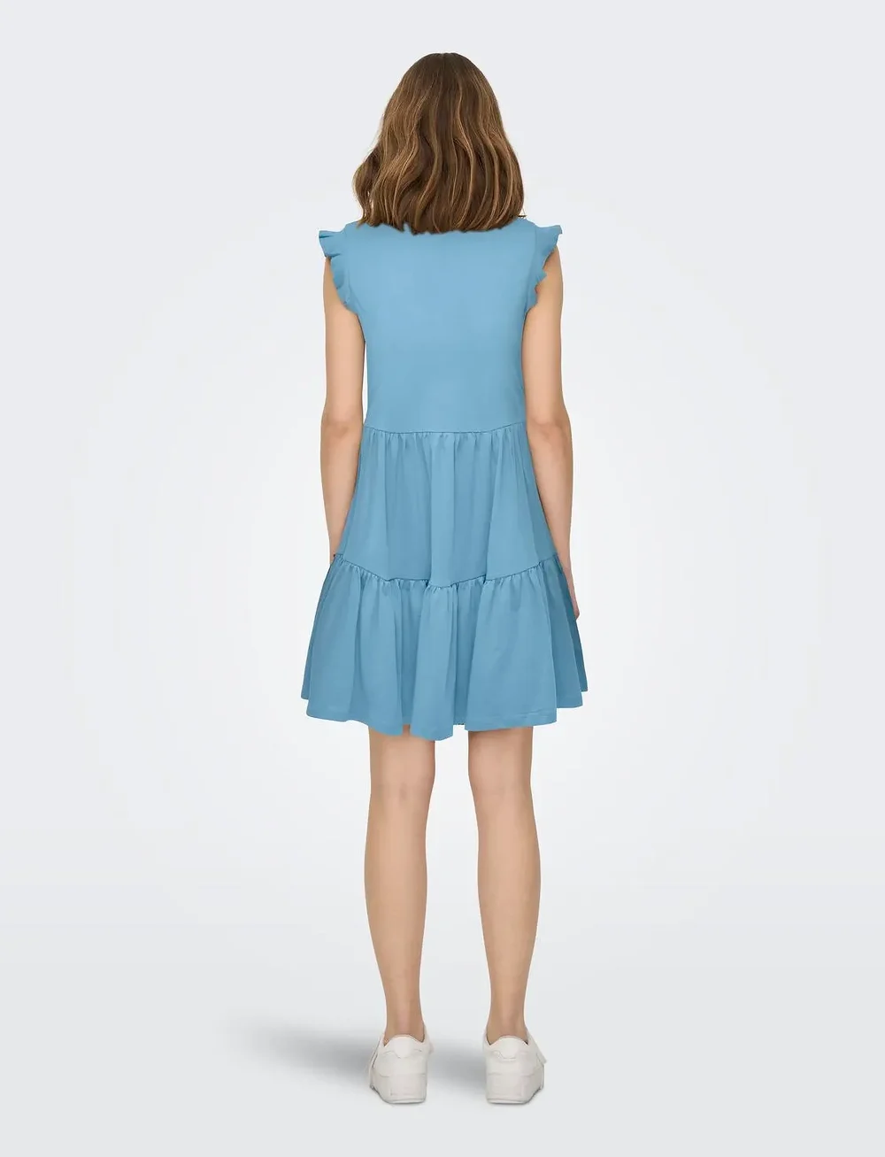 ONLY - ONLMAY CAP SLEEV FRIL DRESS JRS NOOS - sommerkjoler - clear sky - 3