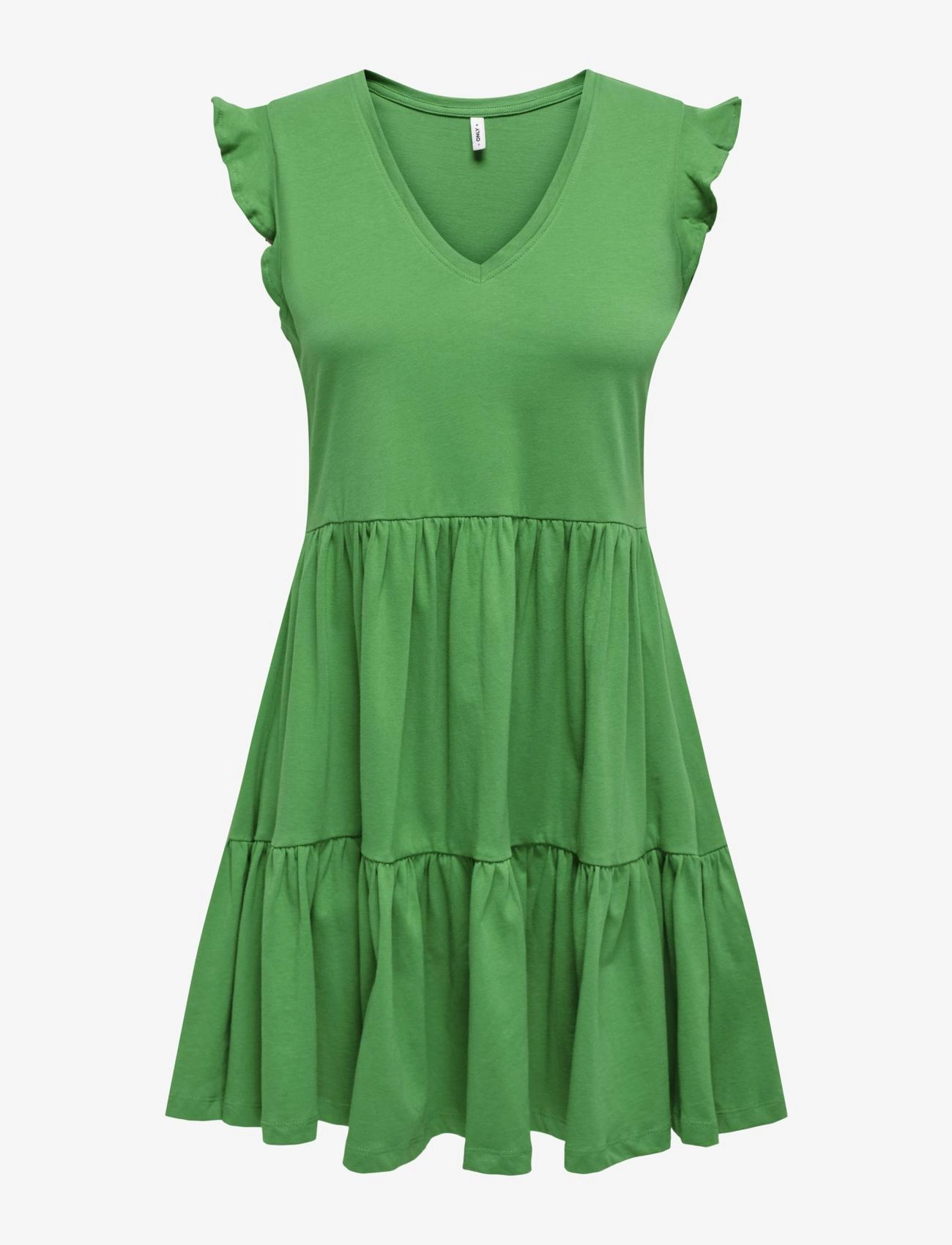 ONLY Onlmay Basecap Sleev Fril Kleid Jrs Noos Grün - XS - Damen