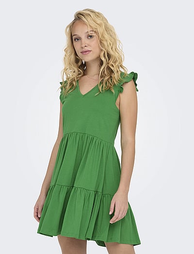 Onlmay Cap Sleev Fril Dress Jrs Noos - Korte Kjoler
