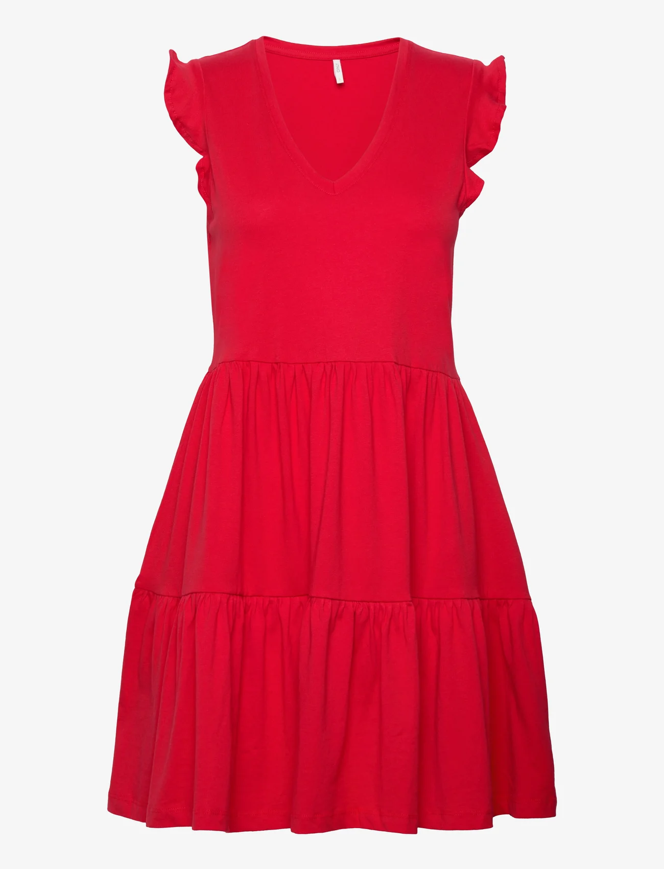 ONLY - ONLMAY CAP SLEEV FRIL DRESS JRS NOOS - lowest prices - high risk red - 0