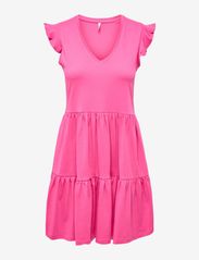 ONLY - ONLMAY CAP SLEEV FRIL DRESS JRS NOOS - alhaisimmat hinnat - shocking pink - 0
