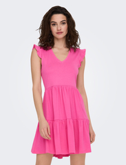 ONLY - ONLMAY CAP SLEEV FRIL DRESS JRS NOOS - alhaisimmat hinnat - shocking pink - 2