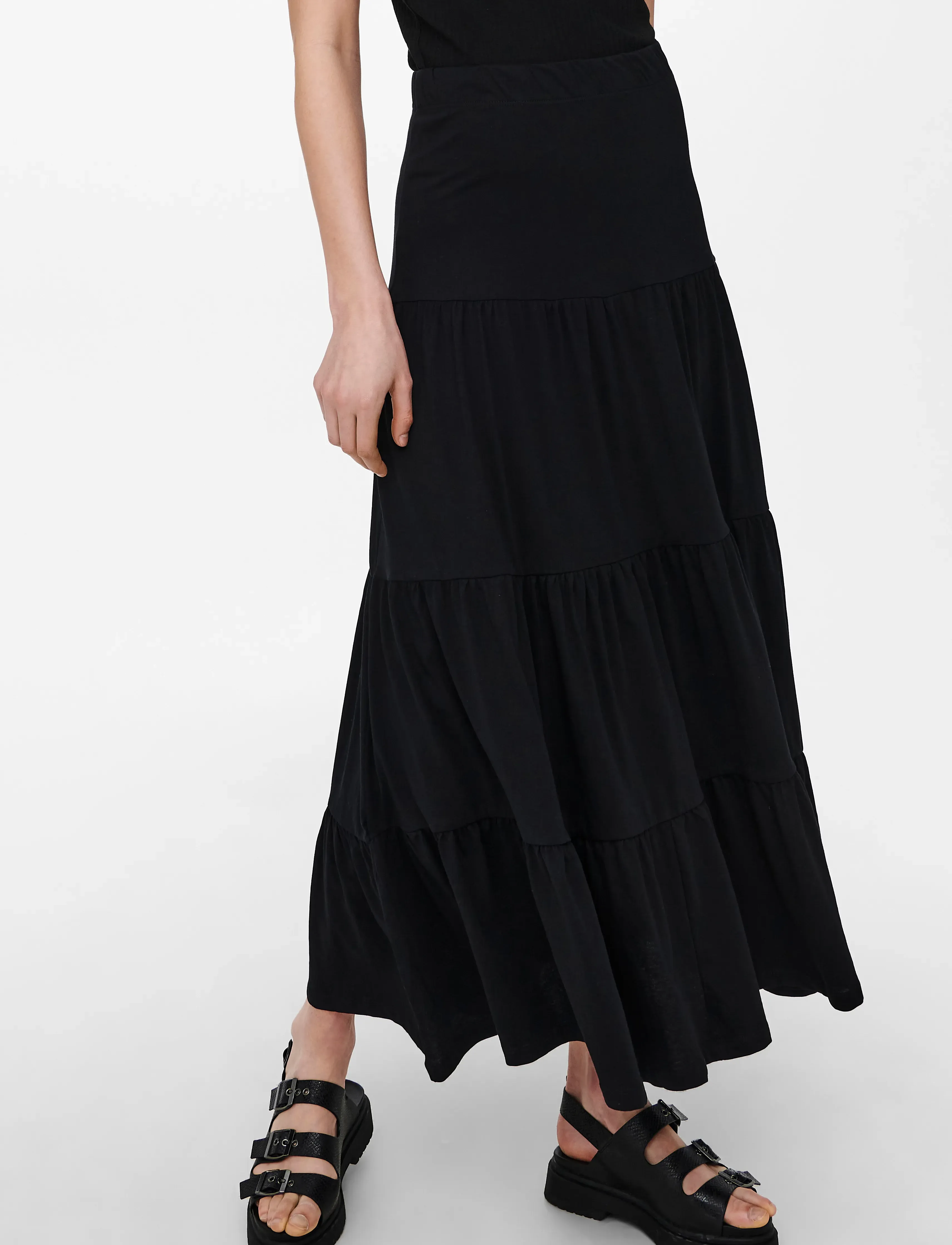 ONLY - ONLMAY LIFE MAXI SKIRT JRS NOOS - maxi skirts - black - 4