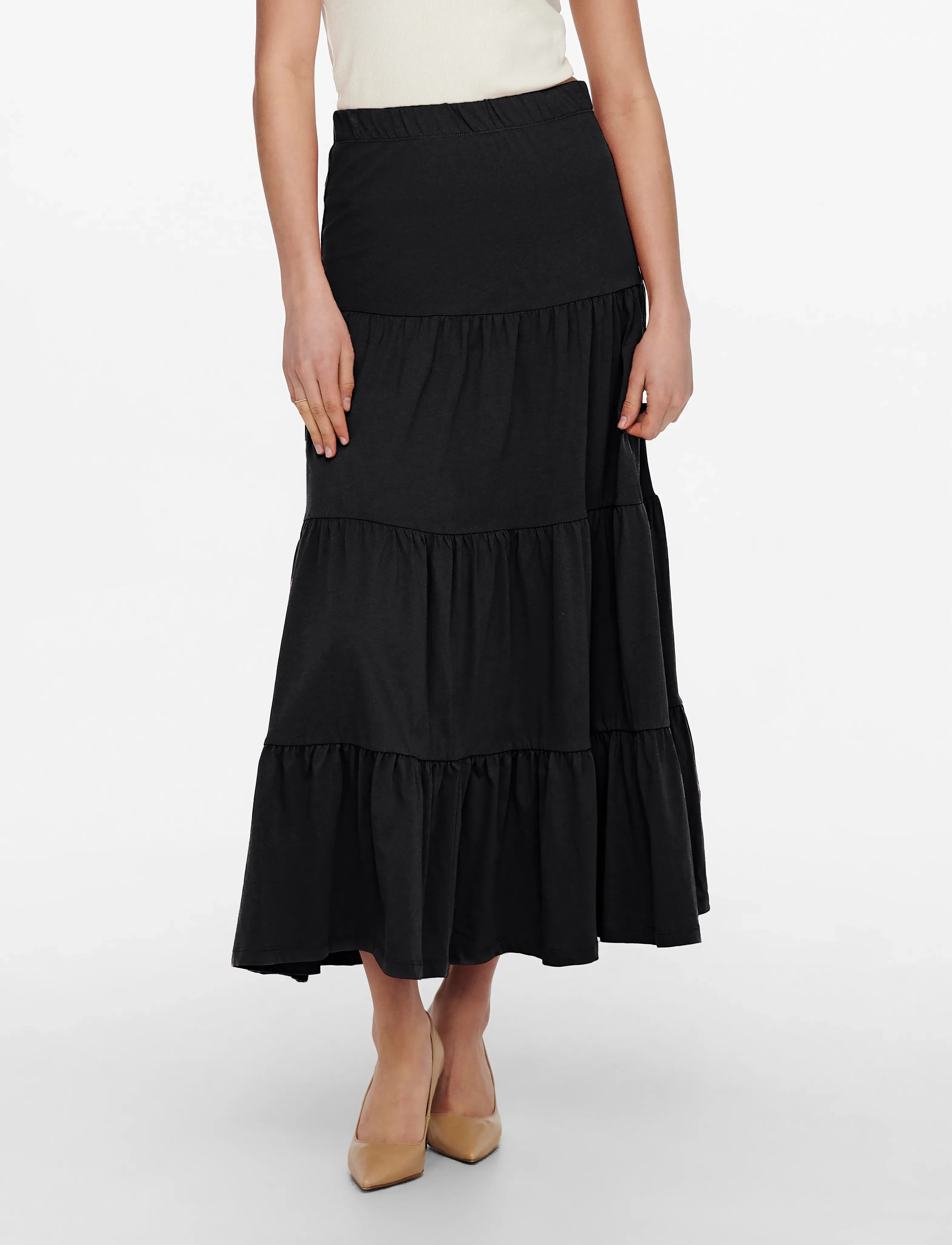 ONLY - ONLMAY LIFE MAXI SKIRT JRS NOOS - maxi skirts - black - 5