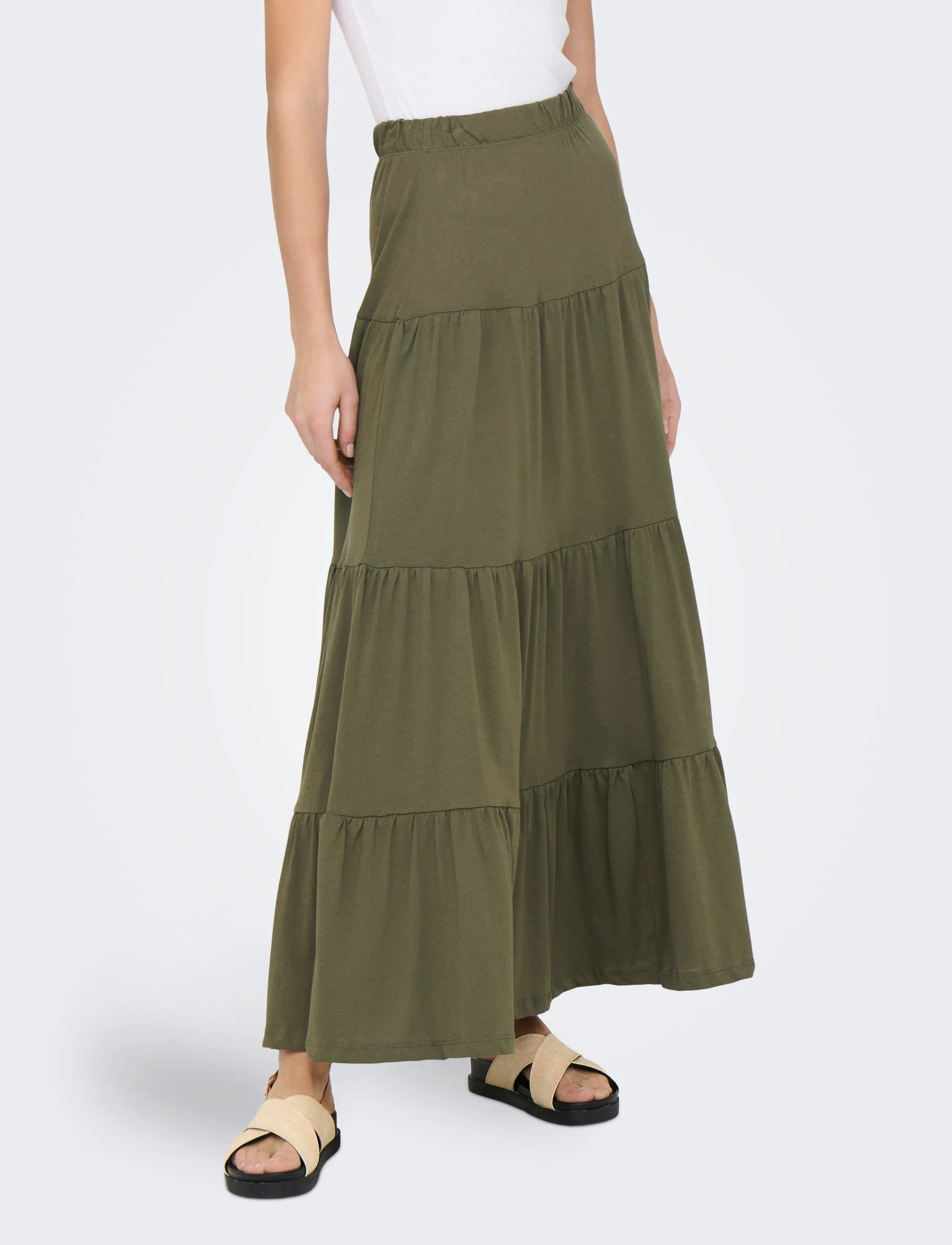 ONLY ONLMAY LIFE MAXI SKIRT JRS NOOS - Seelikud - KALAMATA / green
