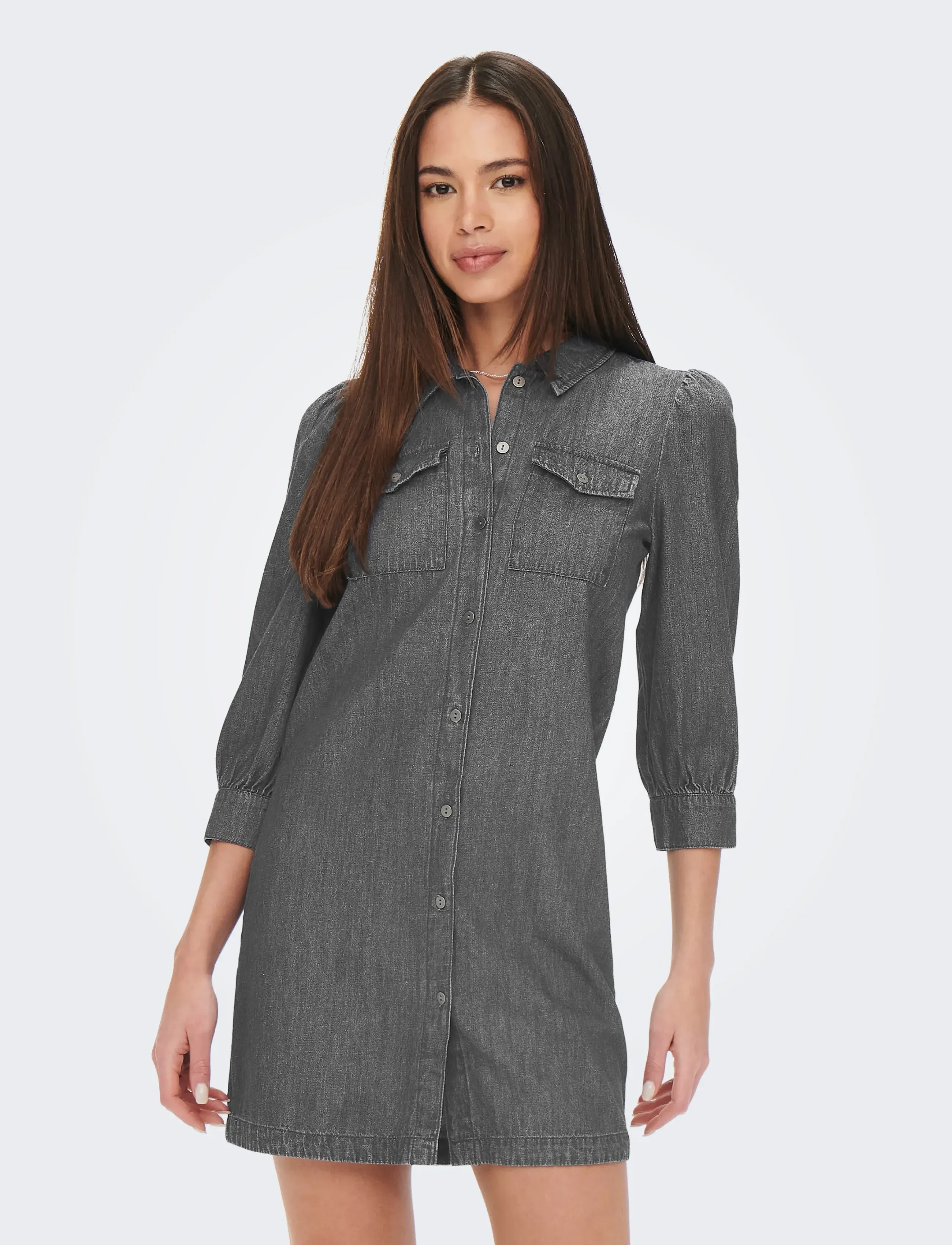 ONLY Onlfelica Dnm Dress Noos, XL, Dresses, Grau - Short Dress, Frauen