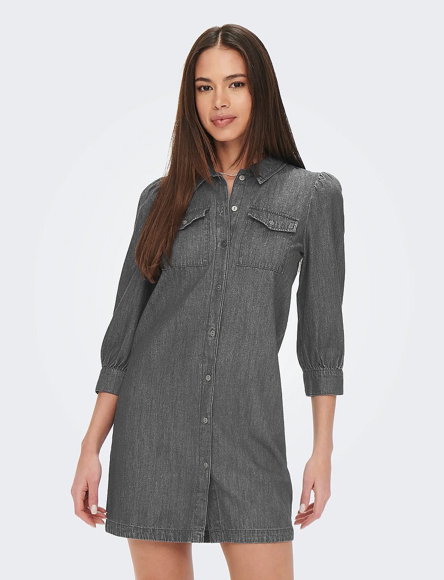 ONLY - ONLFELICA DNM DRESS NOOS - skjortekjoler - medium grey denim - 0