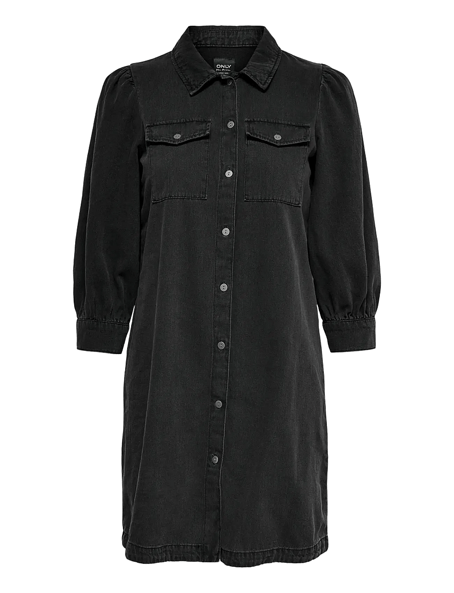 ONLY - ONLFELICA DNM DRESS NOOS - hemdkleider - washed black - 1