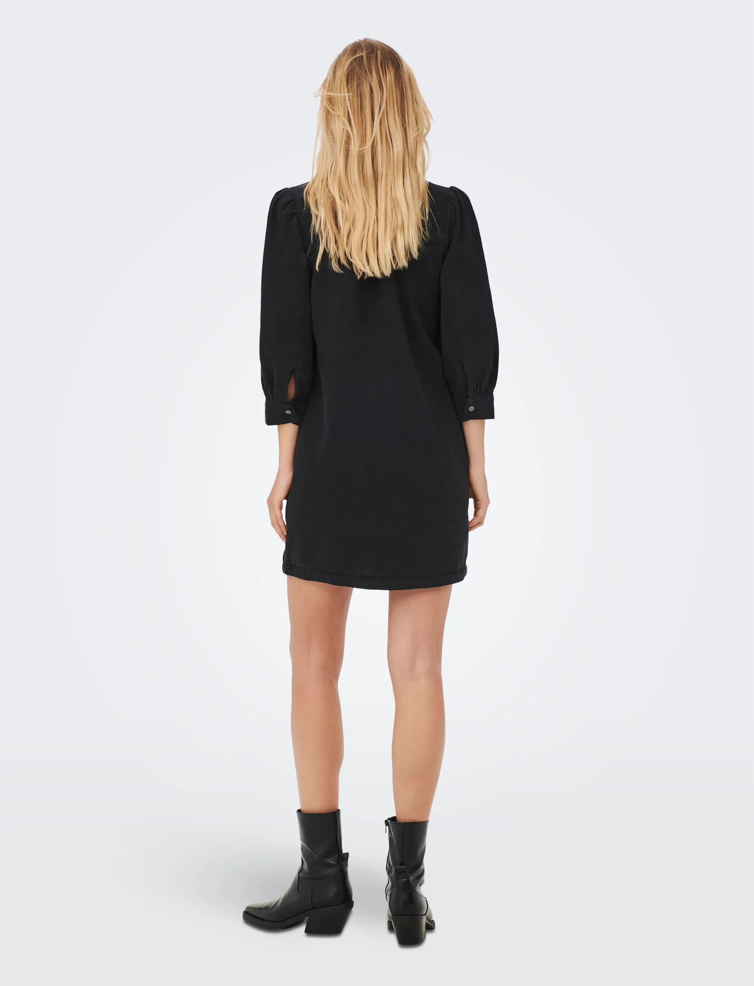 ONLY - ONLFELICA DNM DRESS NOOS - hemdkleider - washed black - 3