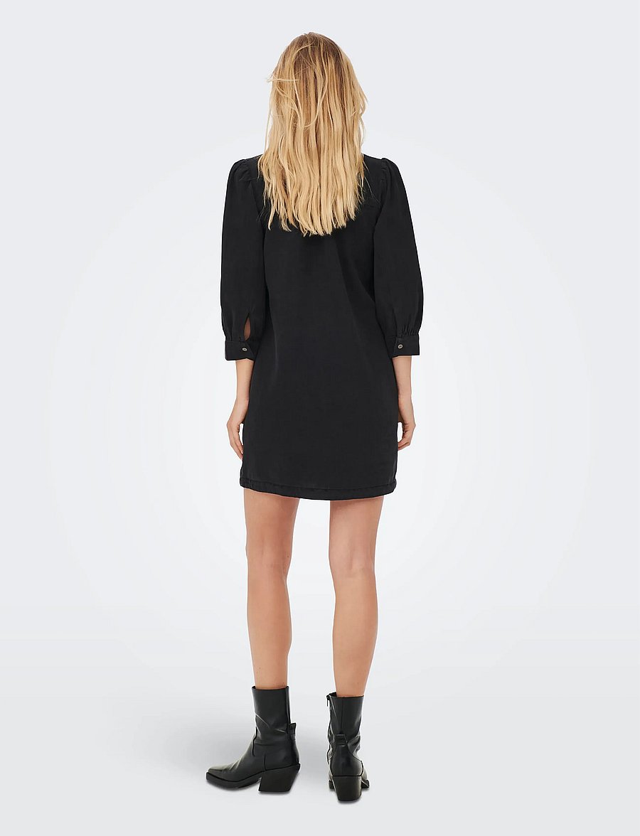 ONLY - ONLFELICA DNM DRESS NOOS - hemdkleider - washed black - 3