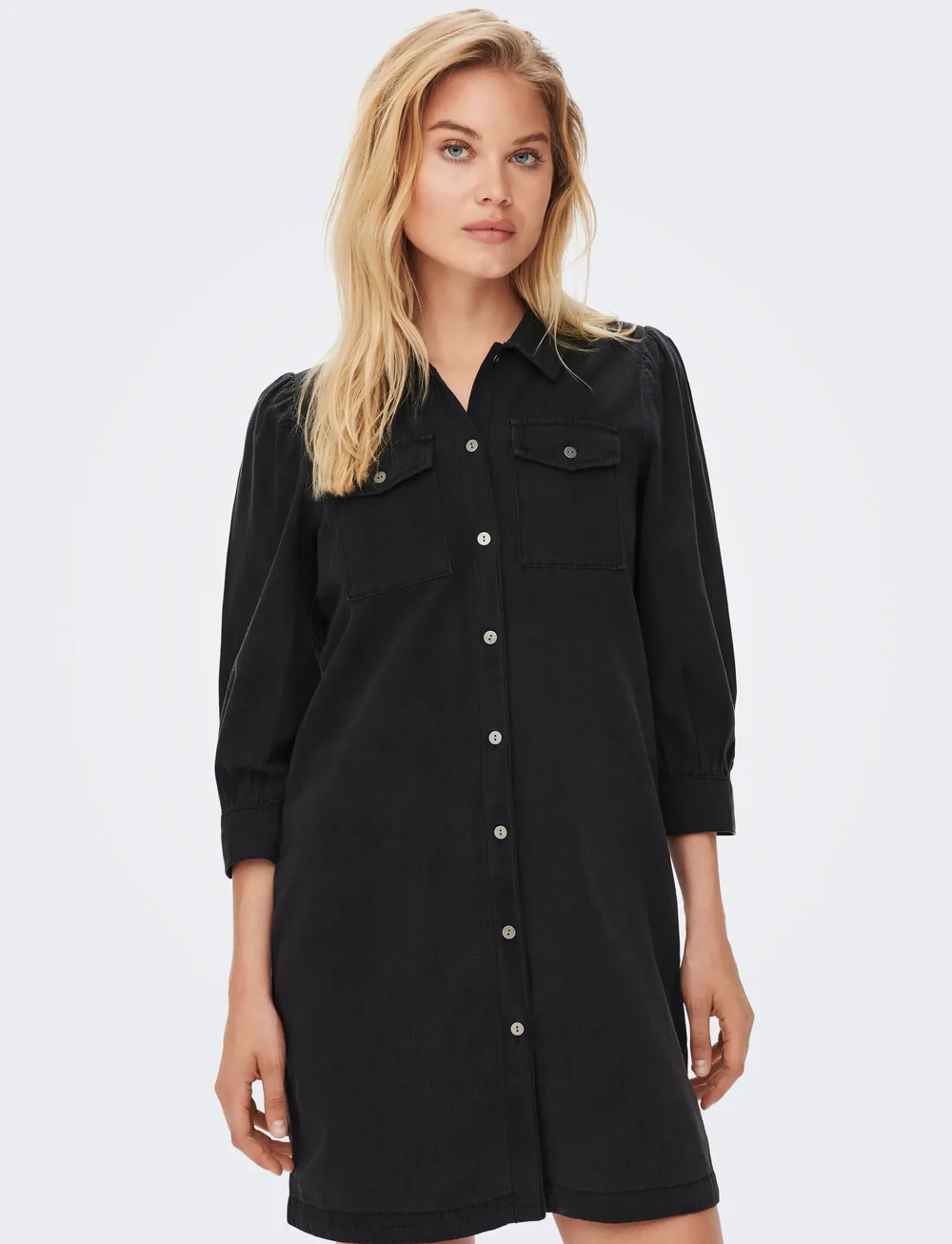 ONLY - ONLFELICA DNM DRESS NOOS - shirt dresses - washed black - 5