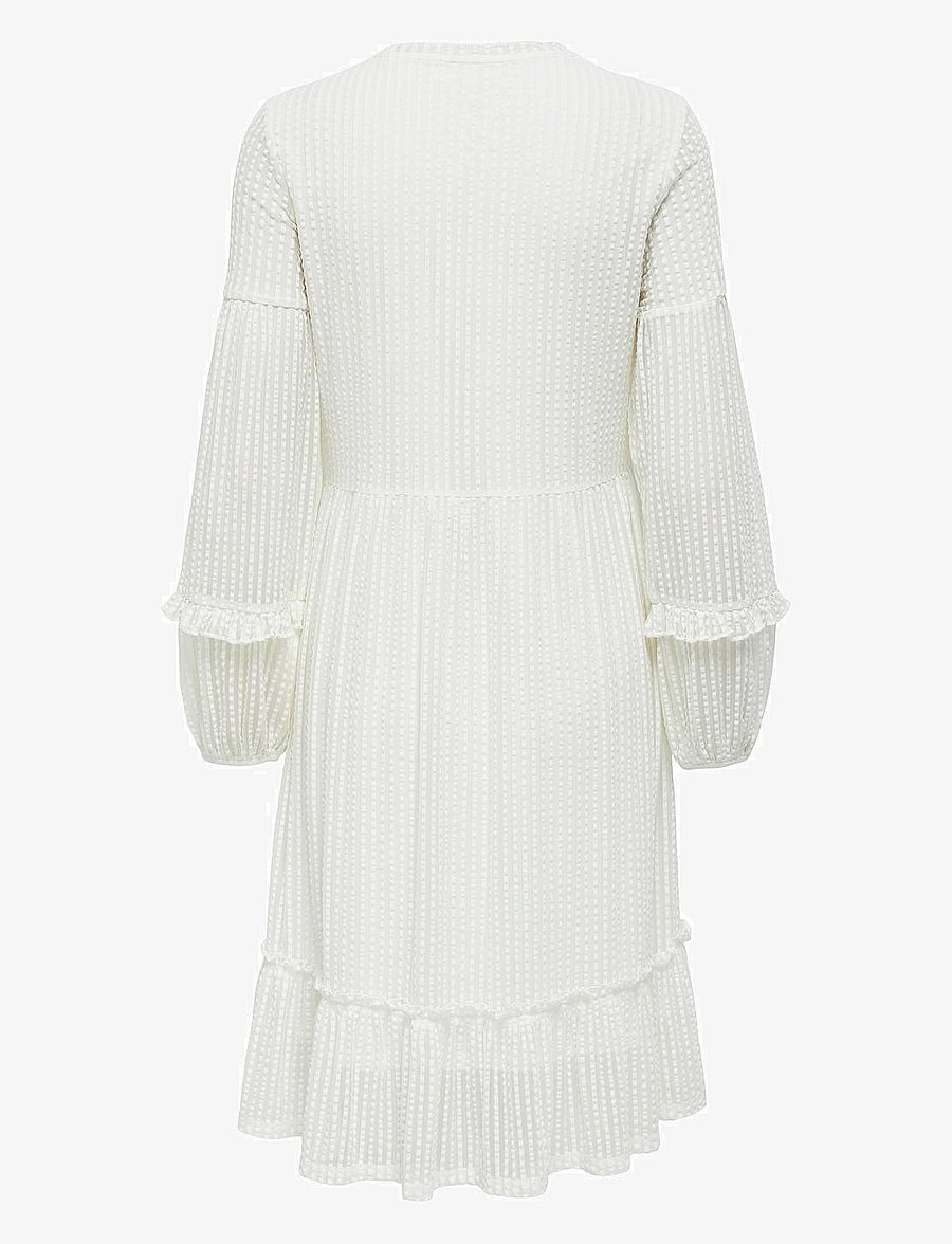 ONLY - ONLNAJA L/S BALOON DRESS CS JRS - cloud dancer - 2