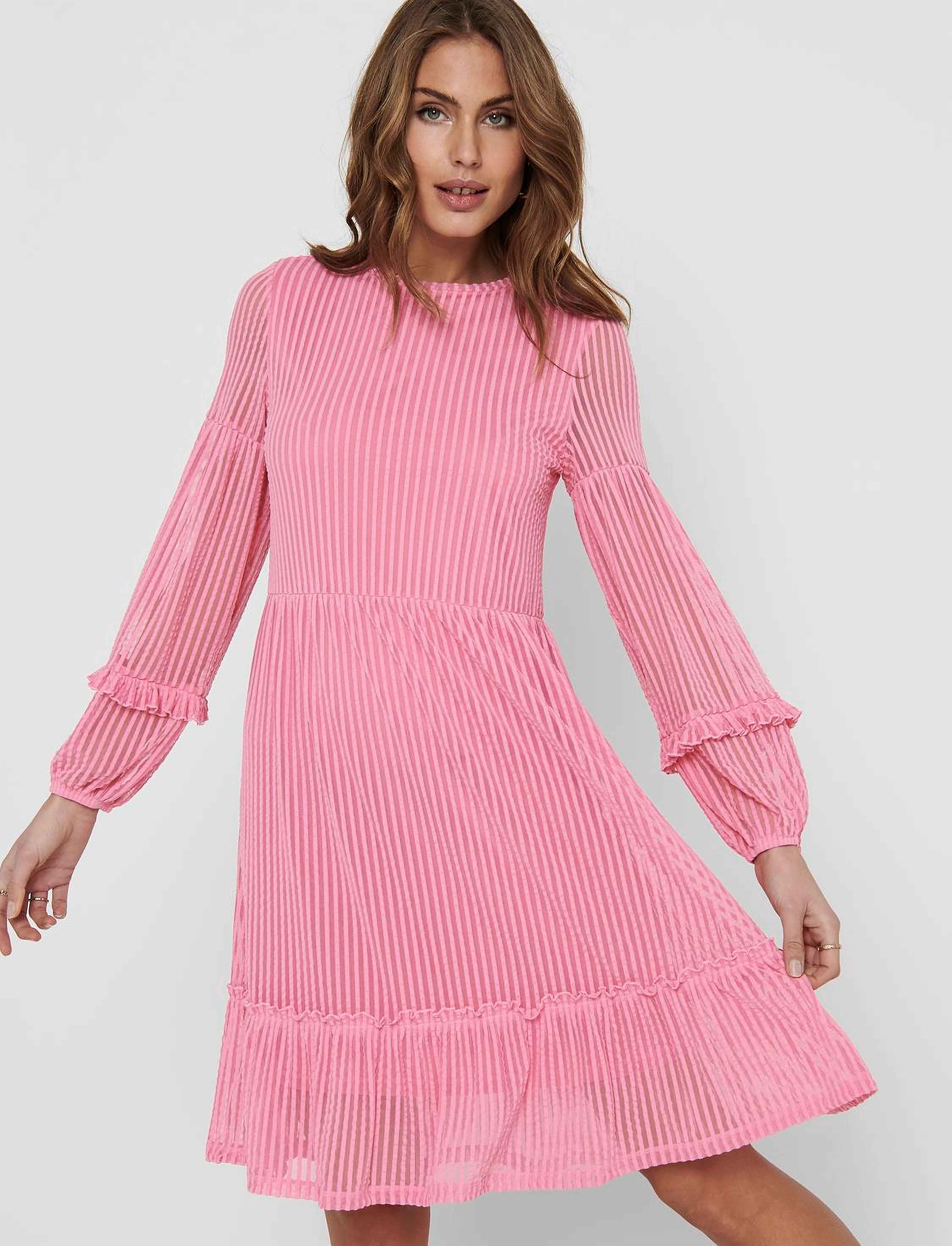 Onlnaja L/S Baloon Dress Cs Jrs 3