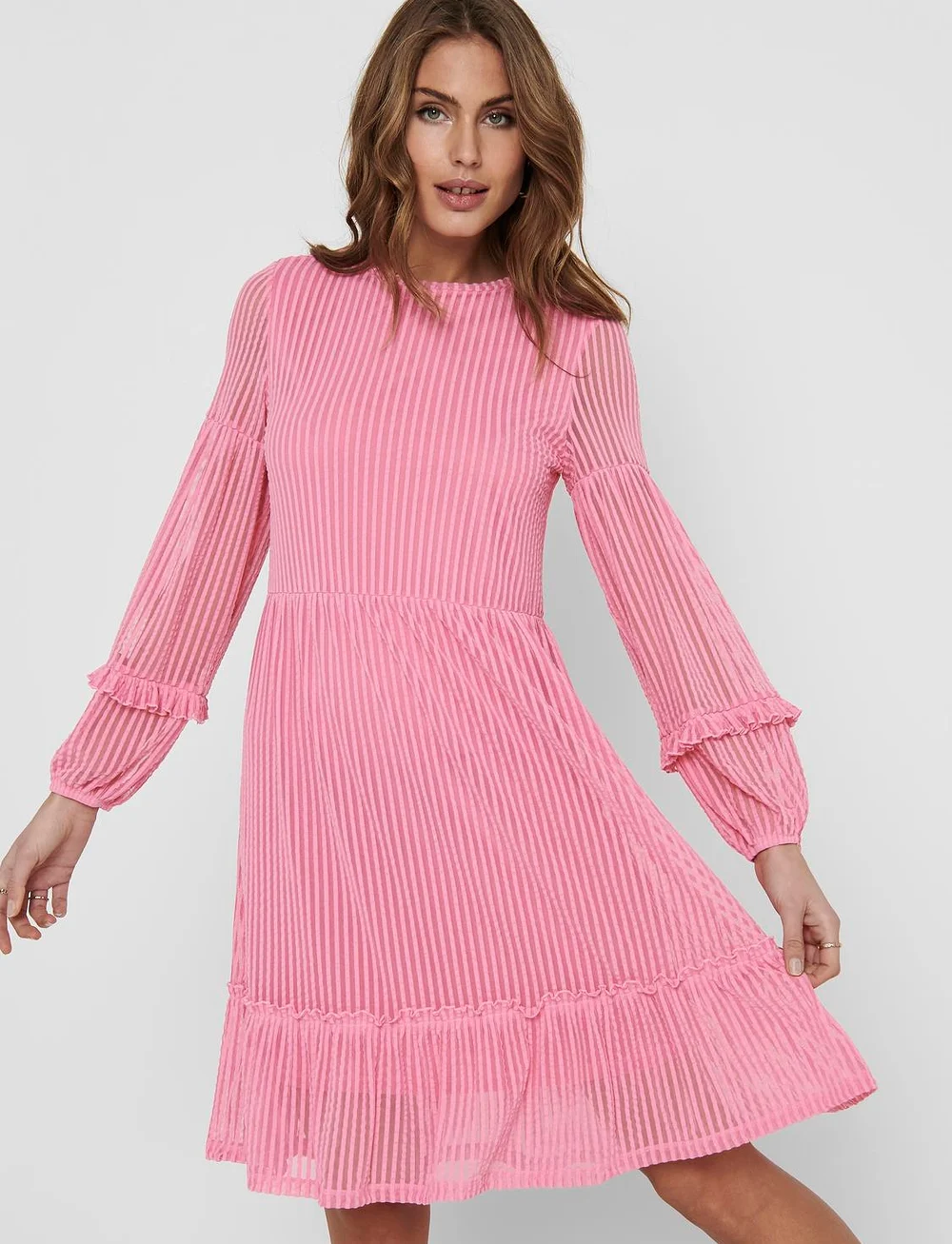 ONLY - ONLNAJA L/S BALOON DRESS CS JRS - konfirmationstøj - sachet pink - 4