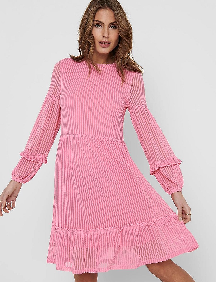 ONLY - ONLNAJA L/S BALOON DRESS CS JRS - konfirmation - sachet pink - 4