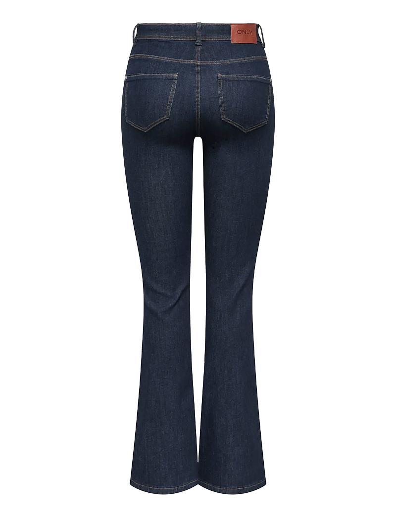 ONLY - ONLWAUW HW FLARED RINSE DNM GUA030 NOOS - flared jeans - dark blue denim - 2