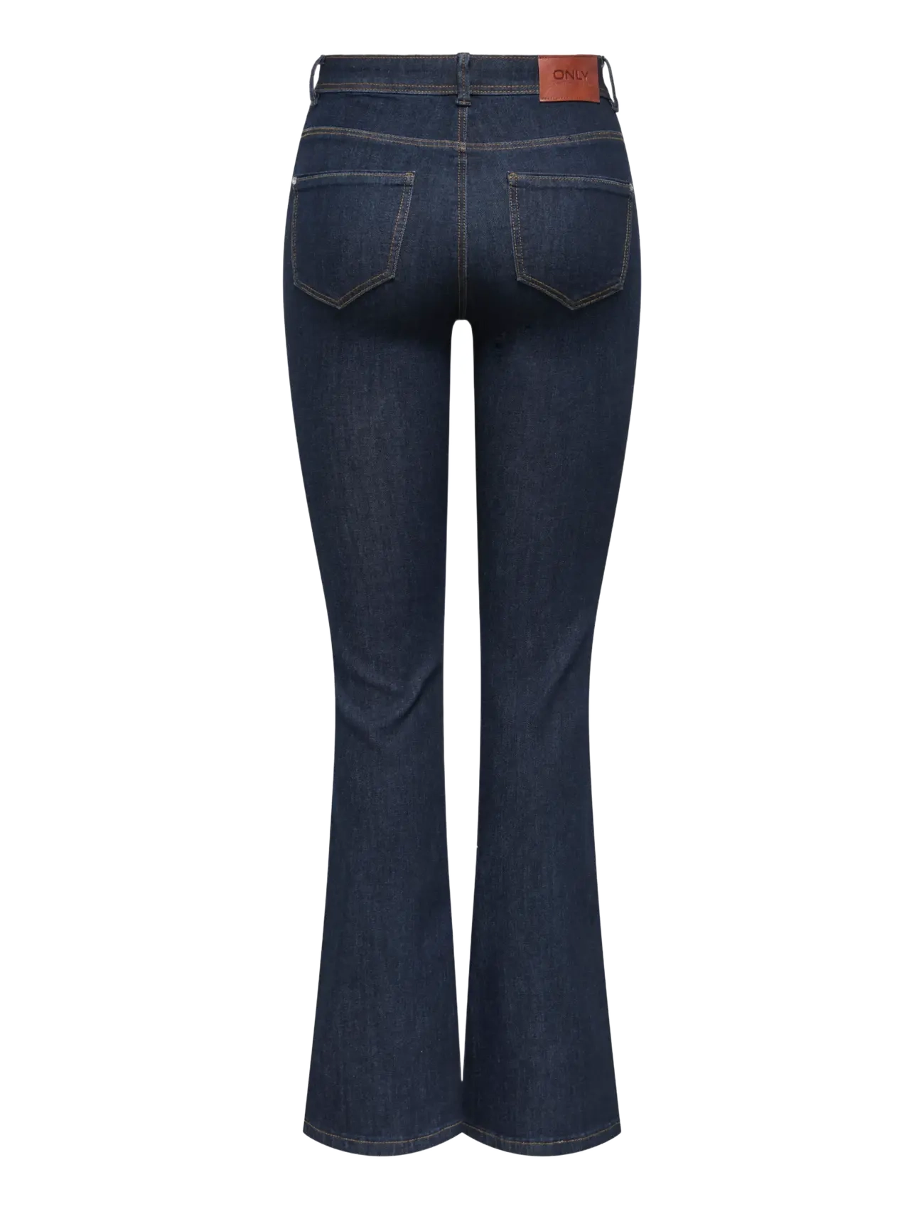 ONLY - ONLWAUW HW FLARED RINSE DNM GUA030 NOOS - utsvängda jeans - dark blue denim - 2