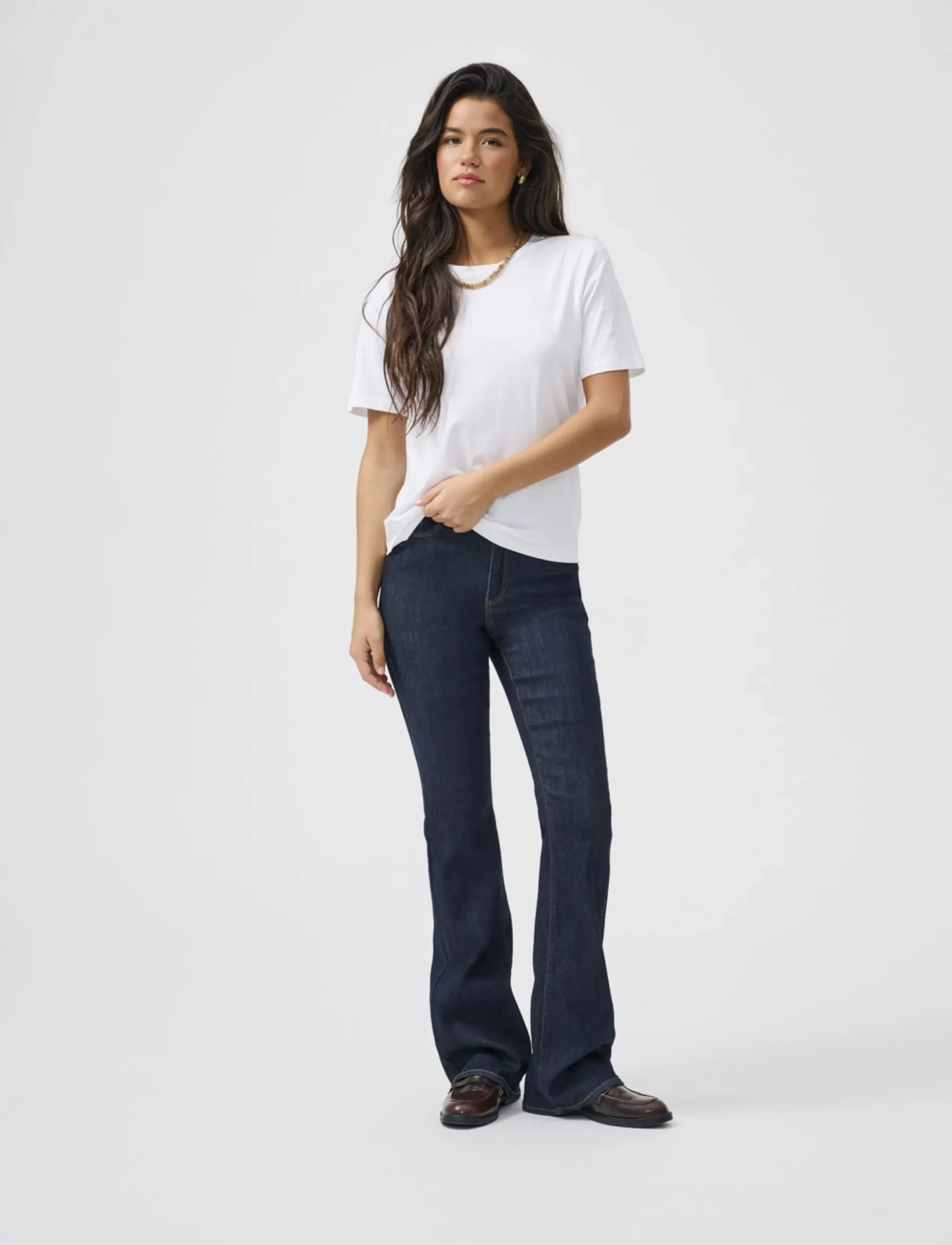 ONLY ONLWAUW HW FLARED RINSE DNM GUA030 NOOS - Transitional Layering - DARK BLUE DENIM / navy