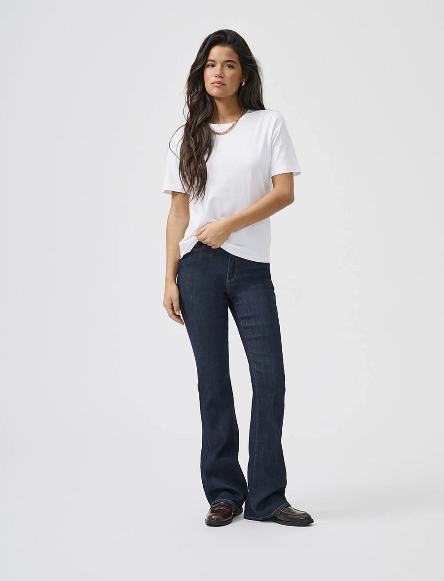 ONLY - ONLWAUW HW FLARED RINSE DNM GUA030 NOOS - utsvängda jeans - dark blue denim - 0