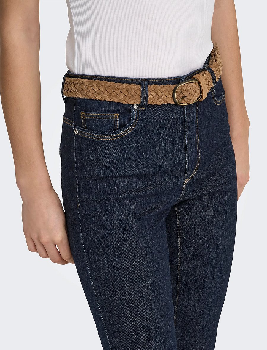 ONLY - ONLWAUW HW FLARED RINSE DNM GUA030 NOOS - utsvängda jeans - dark blue denim - 5