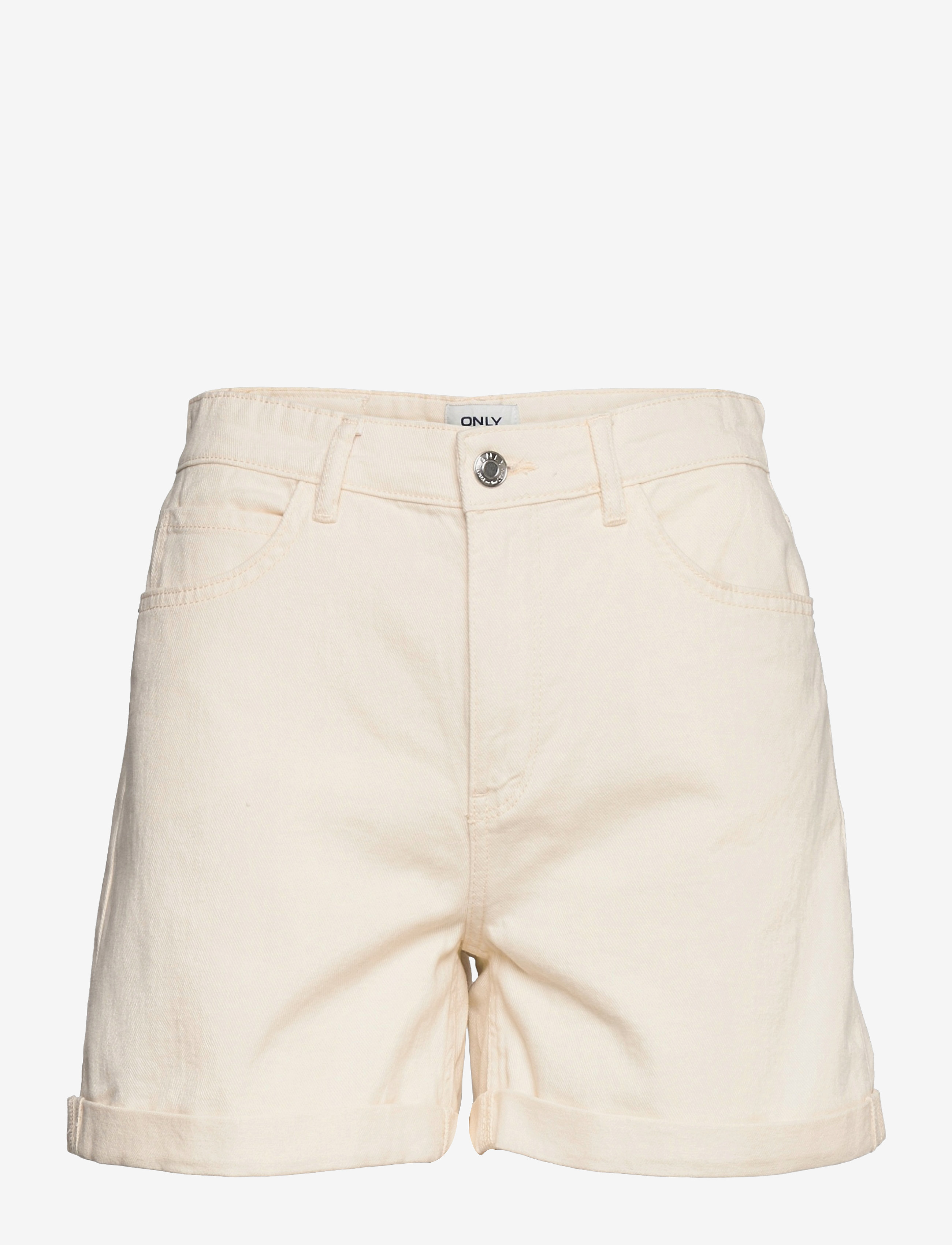 ONLVEGA HW MOM DNM SHORTS NOOS - ECRU