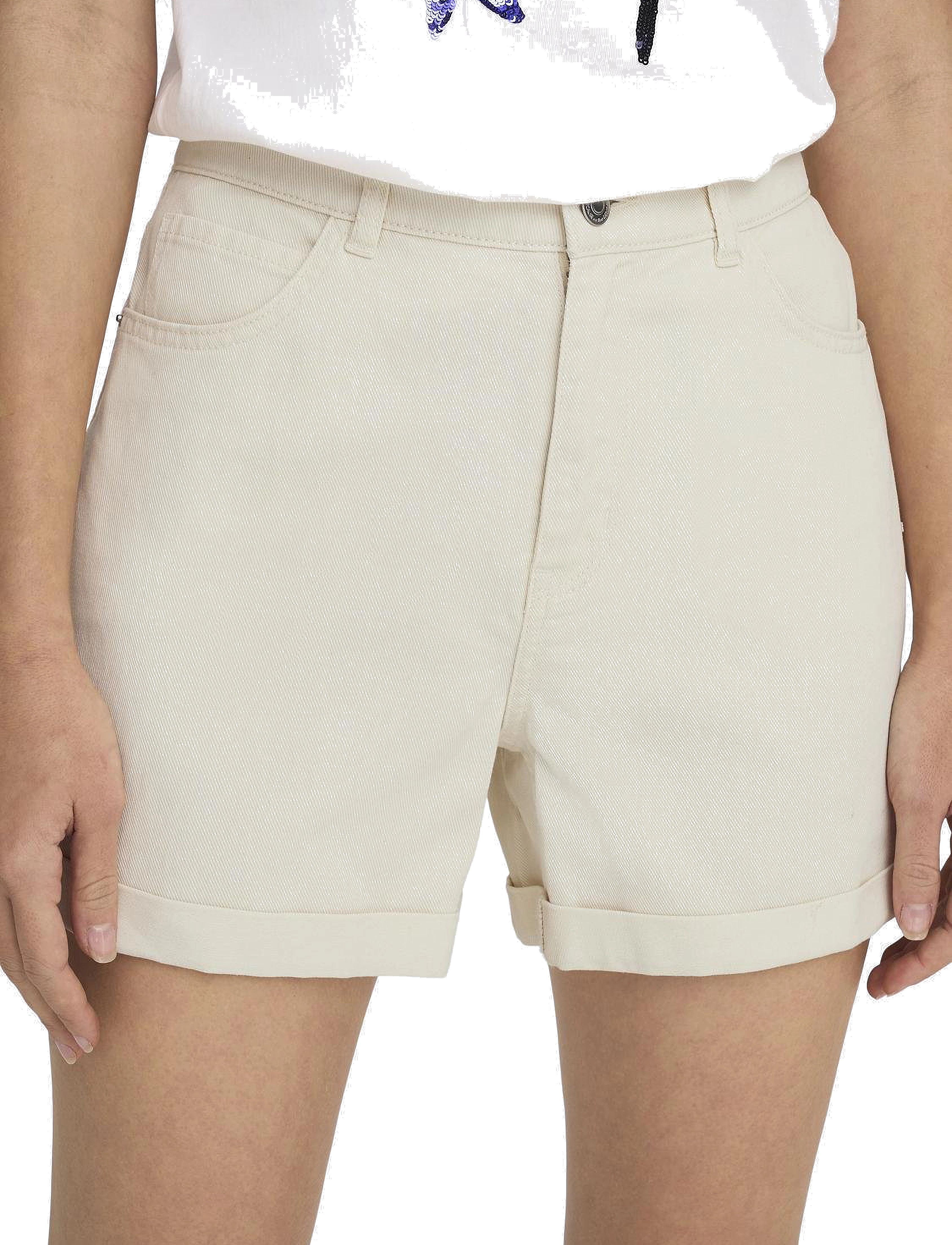 ONLY - ONLVEGA HW MOM DNM SHORTS NOOS - džinsa šorti - ecru - 5