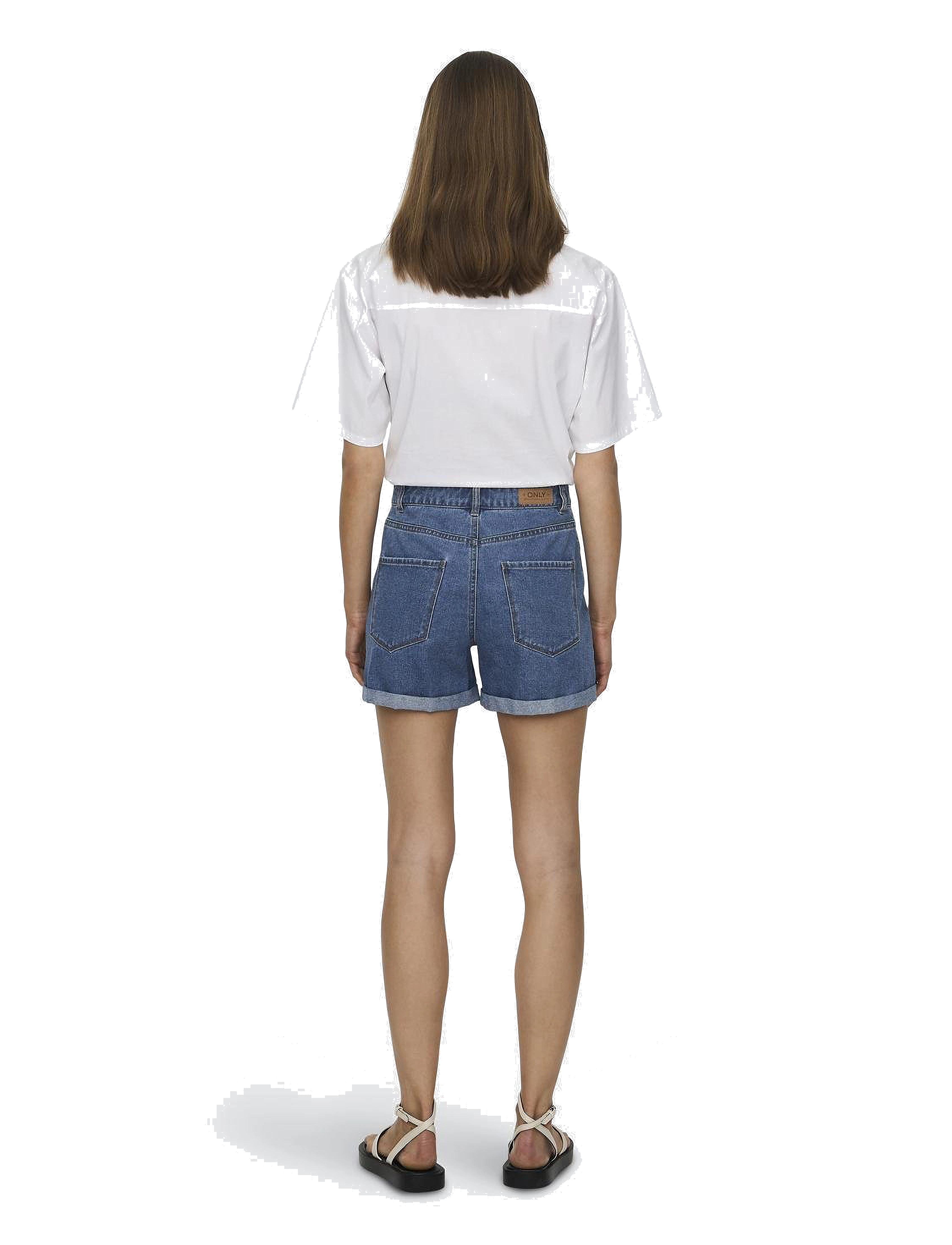 ONLY - ONLVEGA HW MOM DNM SHORTS NOOS - jorts - medium blue denim - 3