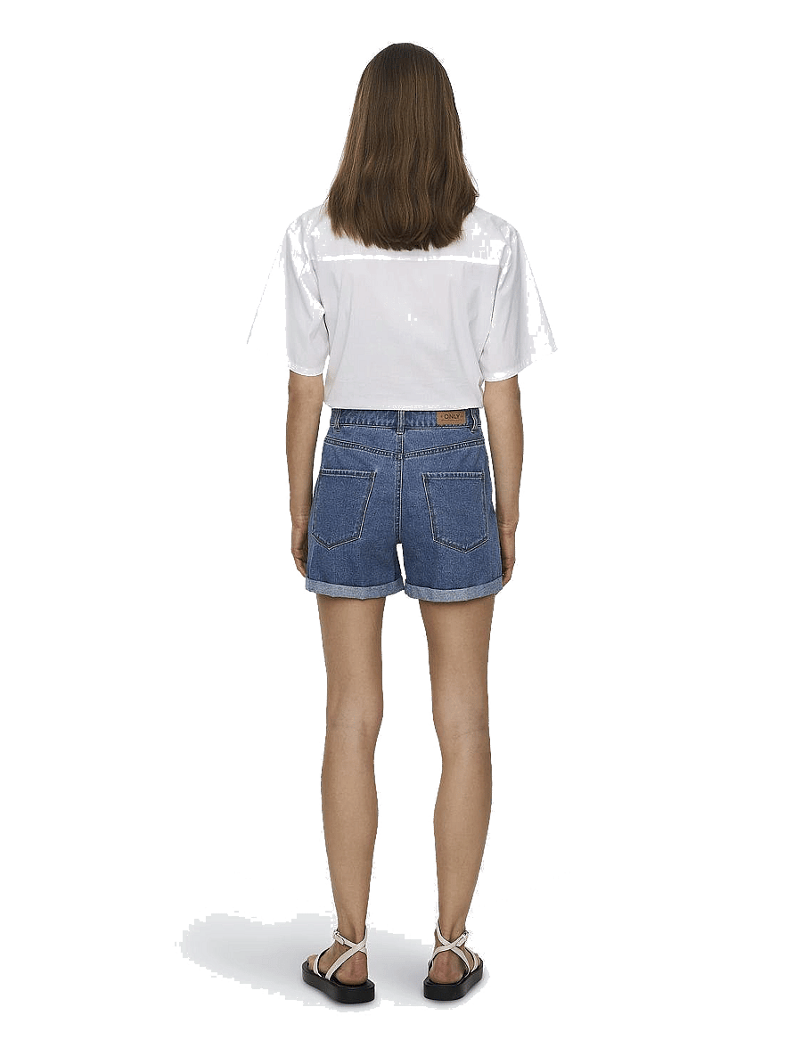 ONLY - ONLVEGA HW MOM DNM SHORTS NOOS - jeansshorts - medium blue denim - 3
