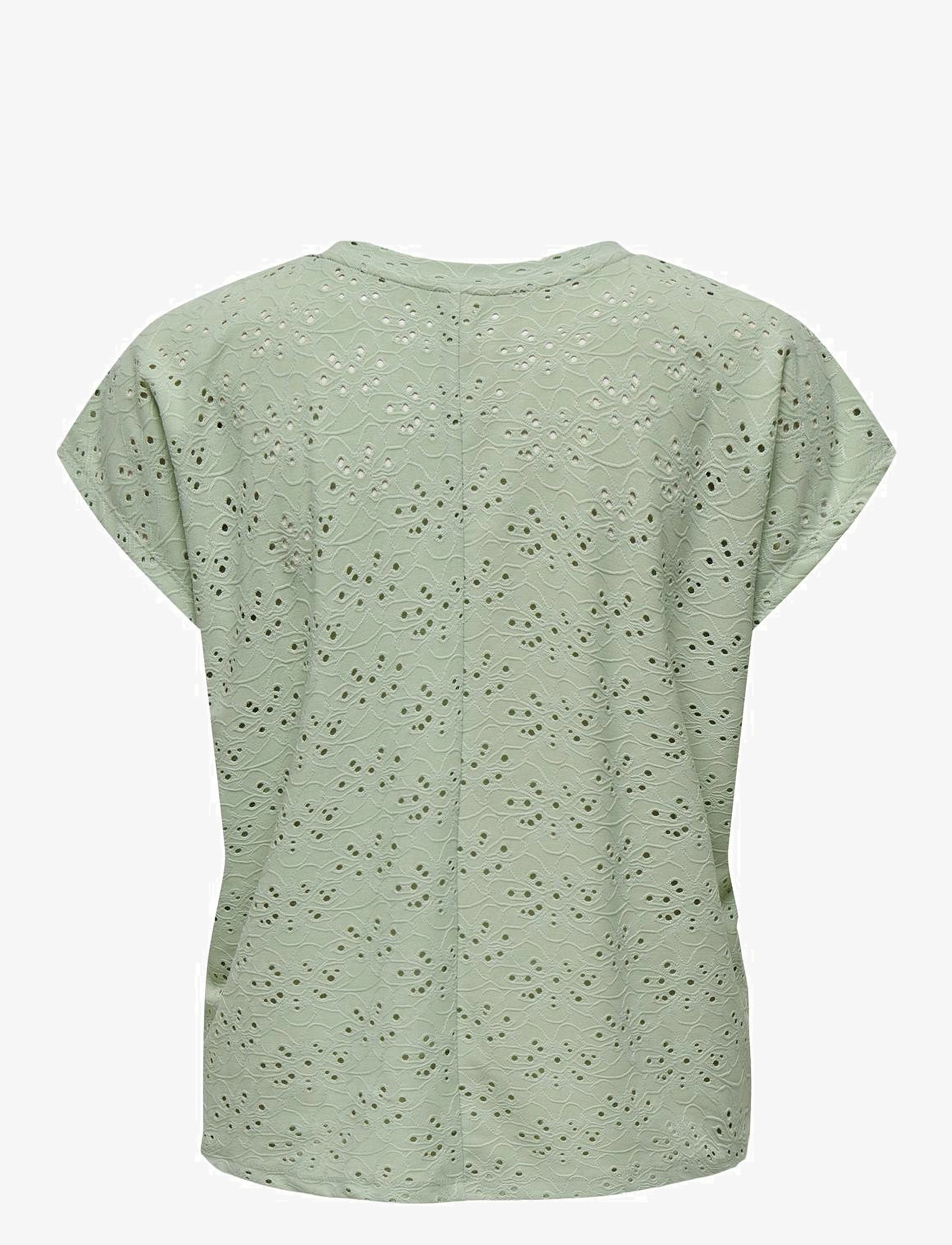 ONLY - ONLSMILLA S/S TOP JRS NOOS - kortärmade blusar - frosty green - 2