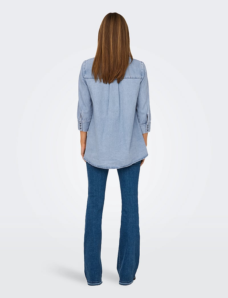 ONLY - ONLMARY CANBERRA AUTHENTIC DNM - long-sleeved shirts - medium blue denim - 3