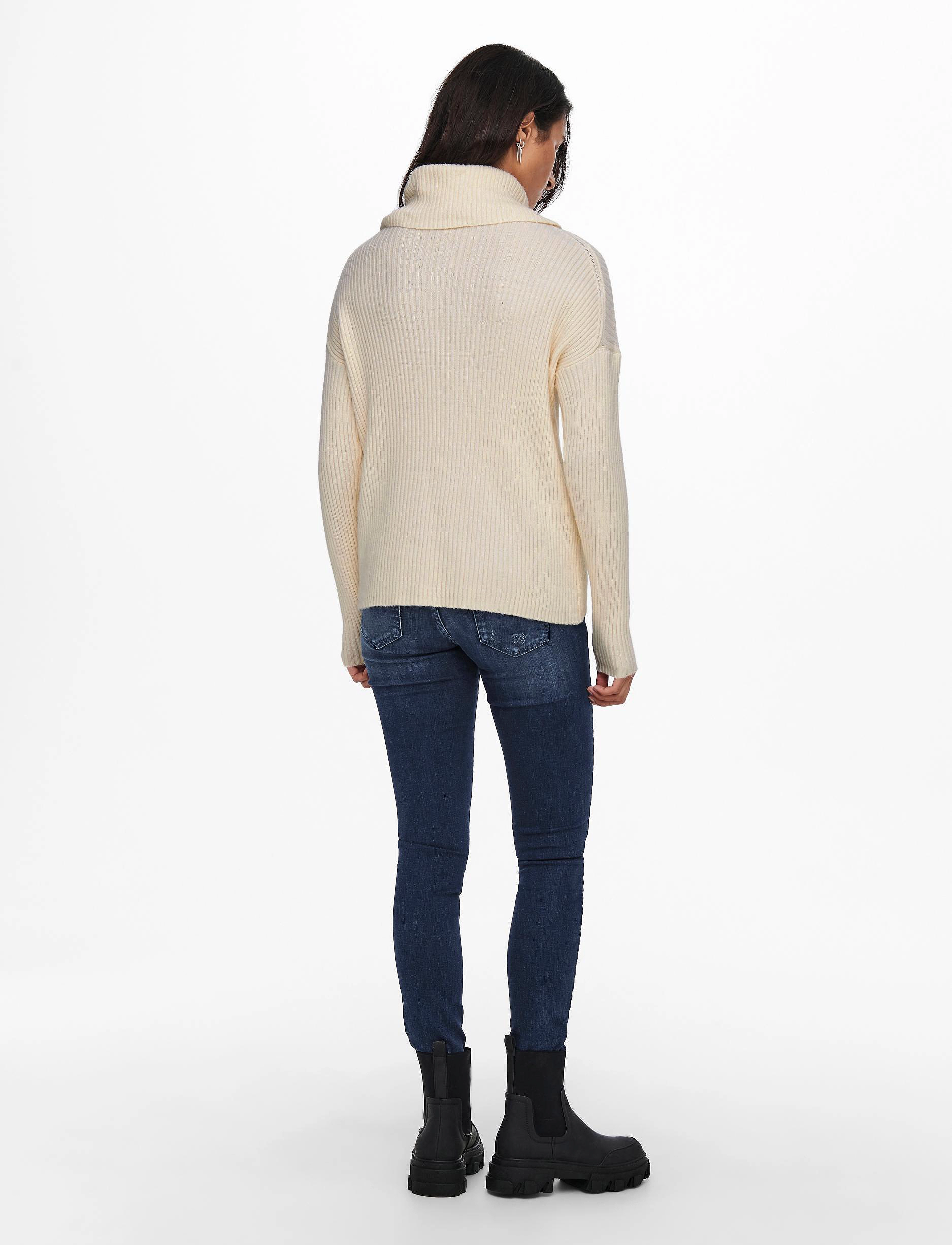 ONLY - ONLKATIA LS COWLNECK PULLOVER KNT - whitecap gray - 3