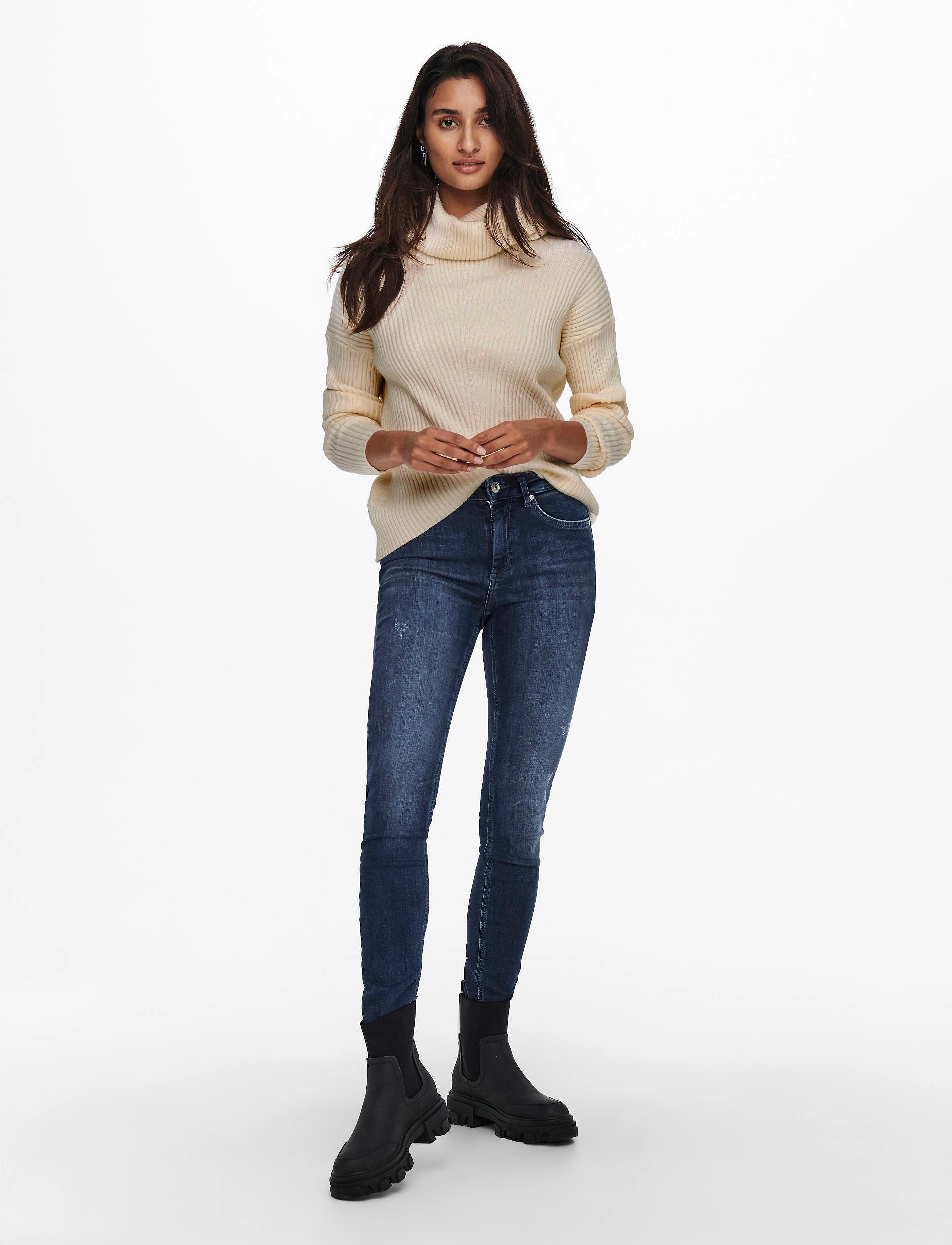 ONLY - ONLKATIA LS COWLNECK PULLOVER KNT - whitecap gray - 4