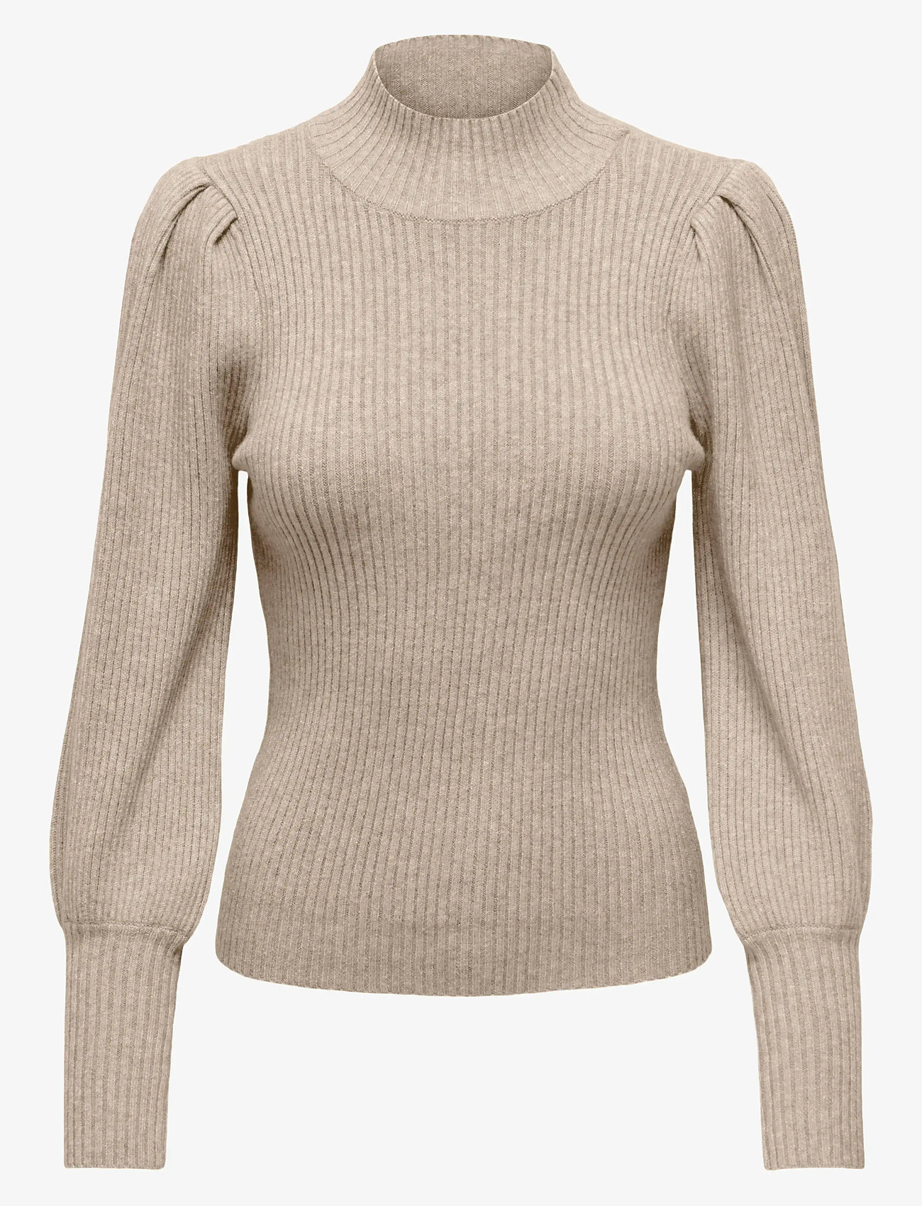 ONLY - ONLKATIA L/S HIGHNECK PULLOVER KNT NOOS - striktrøjer - mocha meringue - 1