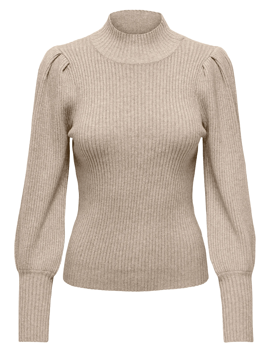ONLY - ONLKATIA L/S HIGHNECK PULLOVER KNT NOOS - pullover - mocha meringue - 1