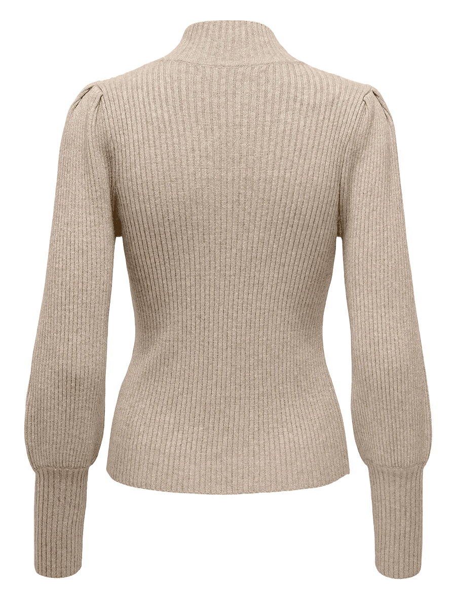 ONLY - ONLKATIA L/S HIGHNECK PULLOVER KNT NOOS - pullover - mocha meringue - 2