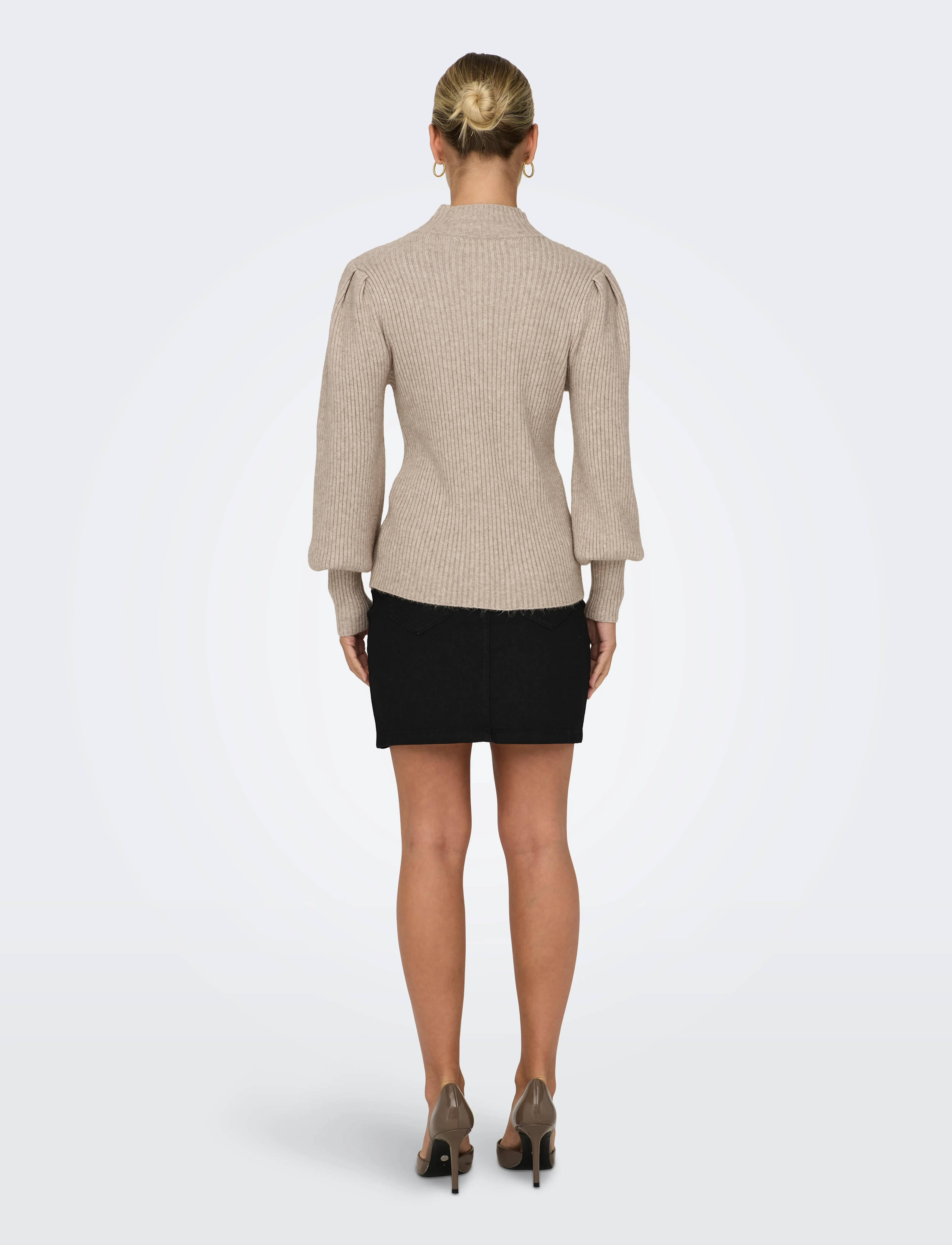 ONLY - ONLKATIA L/S HIGHNECK PULLOVER KNT NOOS - pullover - mocha meringue - 3