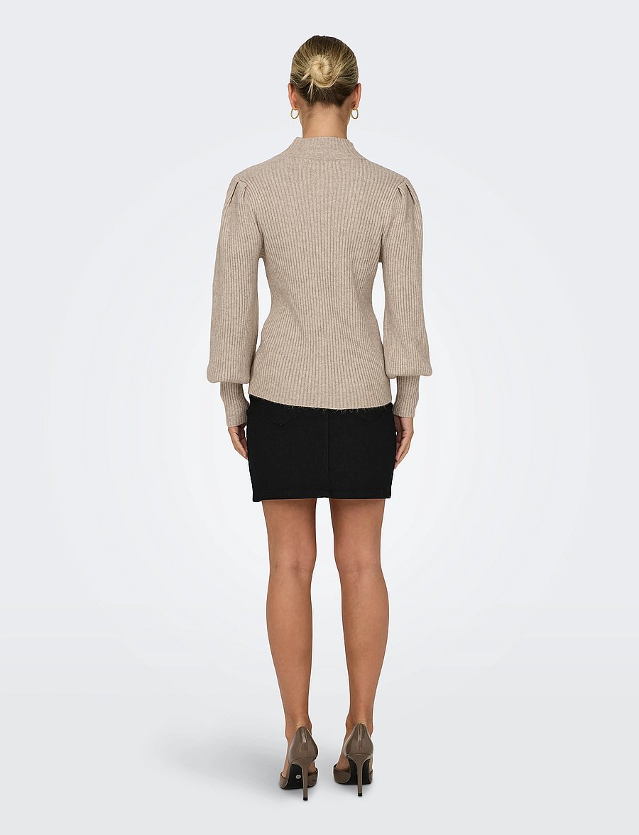 ONLY - ONLKATIA L/S HIGHNECK PULLOVER KNT NOOS - pullover - mocha meringue - 3