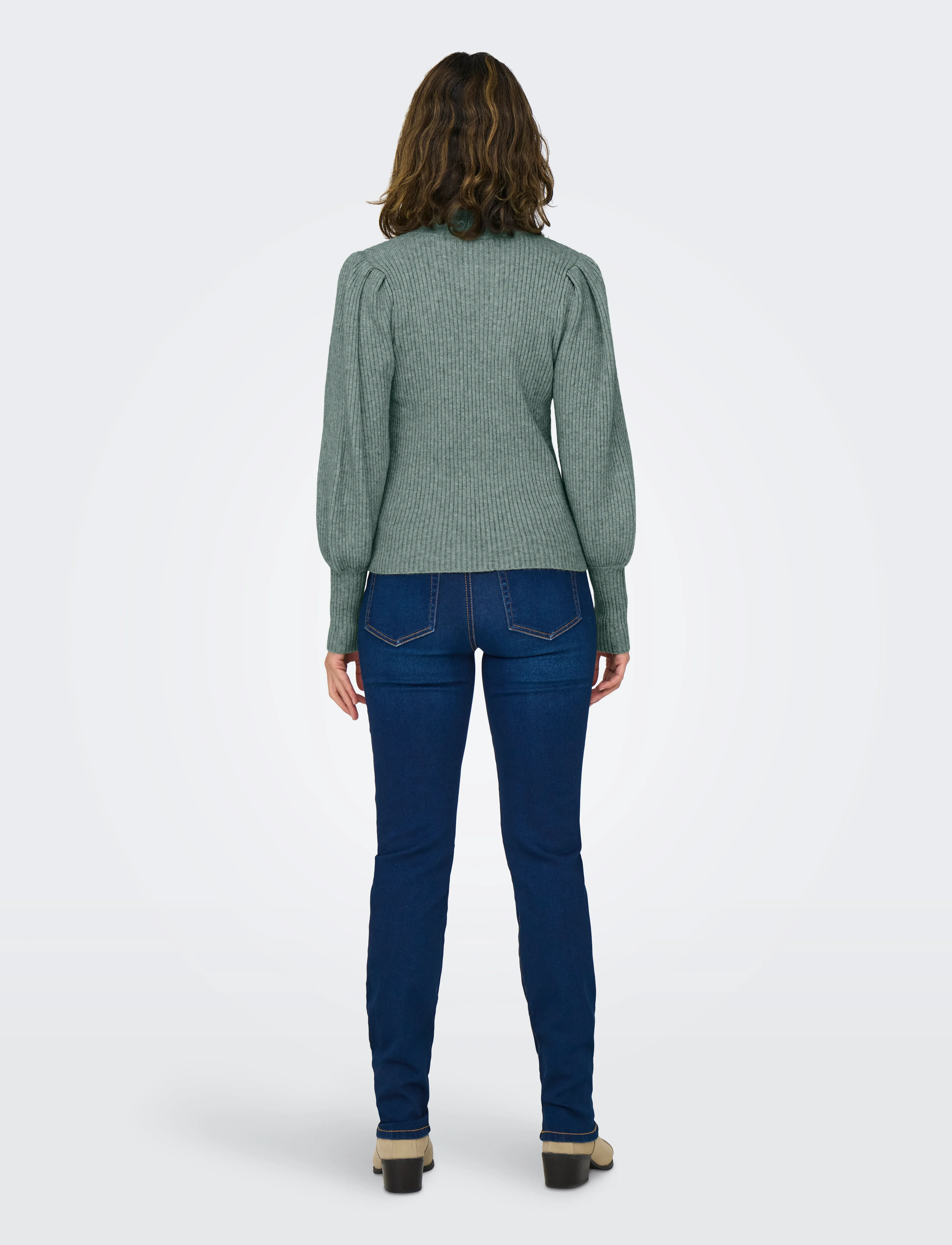 ONLY - ONLKATIA L/S HIGHNECK PULLOVER KNT NOOS - trøjer - pineneedle - 3