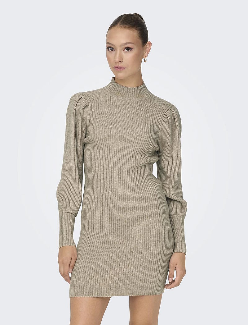 ONLY - ONLKATIA L/S DRESS KNT NOOS - mocha meringue - 0