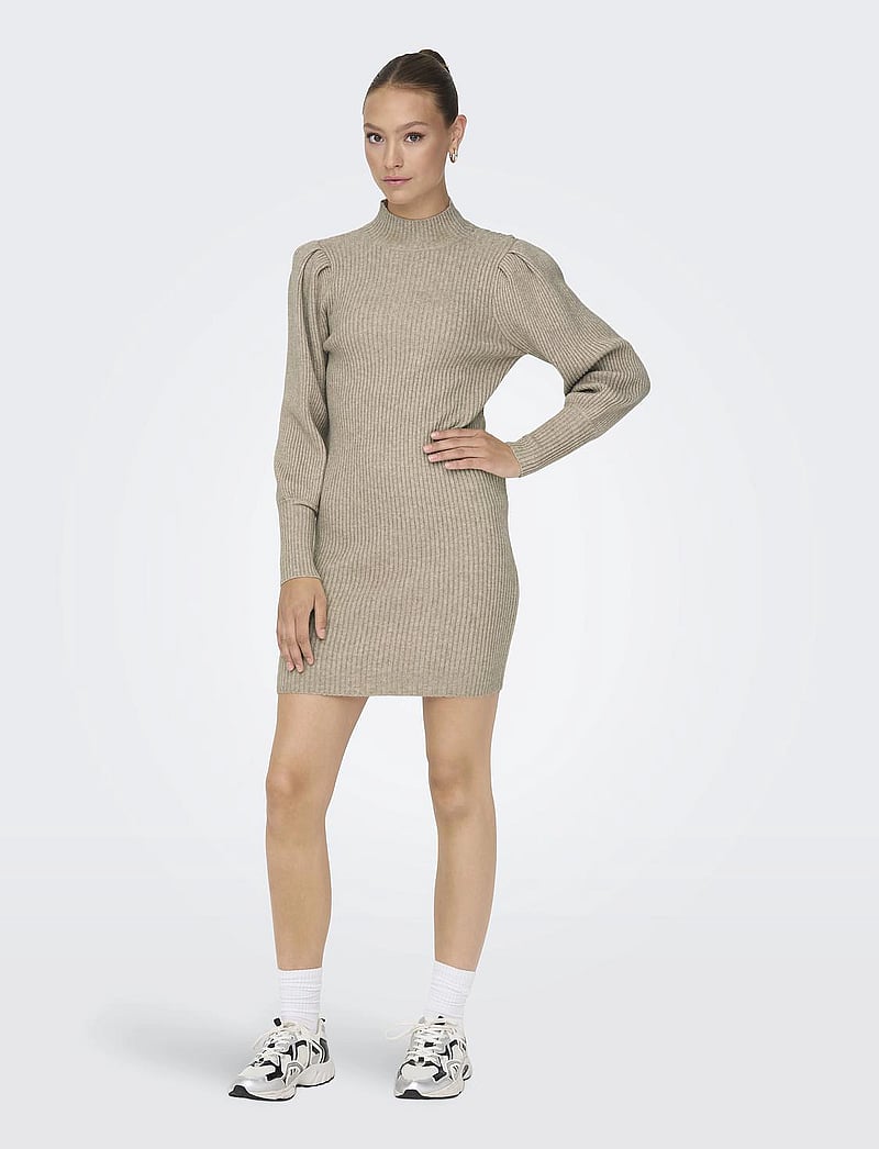 ONLY - ONLKATIA L/S DRESS KNT NOOS - mocha meringue - 4