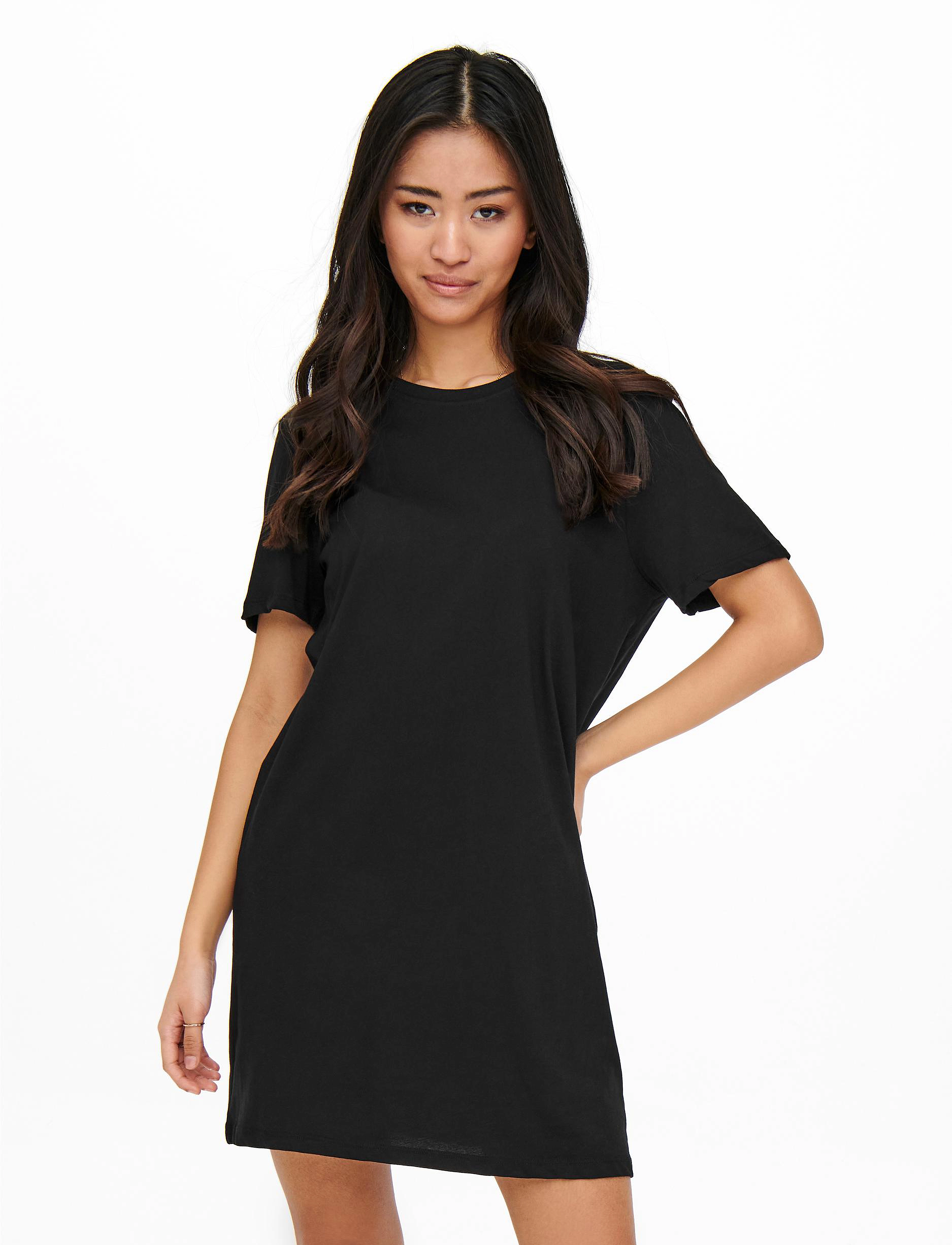 ONLY ONLMAY S/S JUNE DRESS JRS - Kurze Kleider - BLACK / black