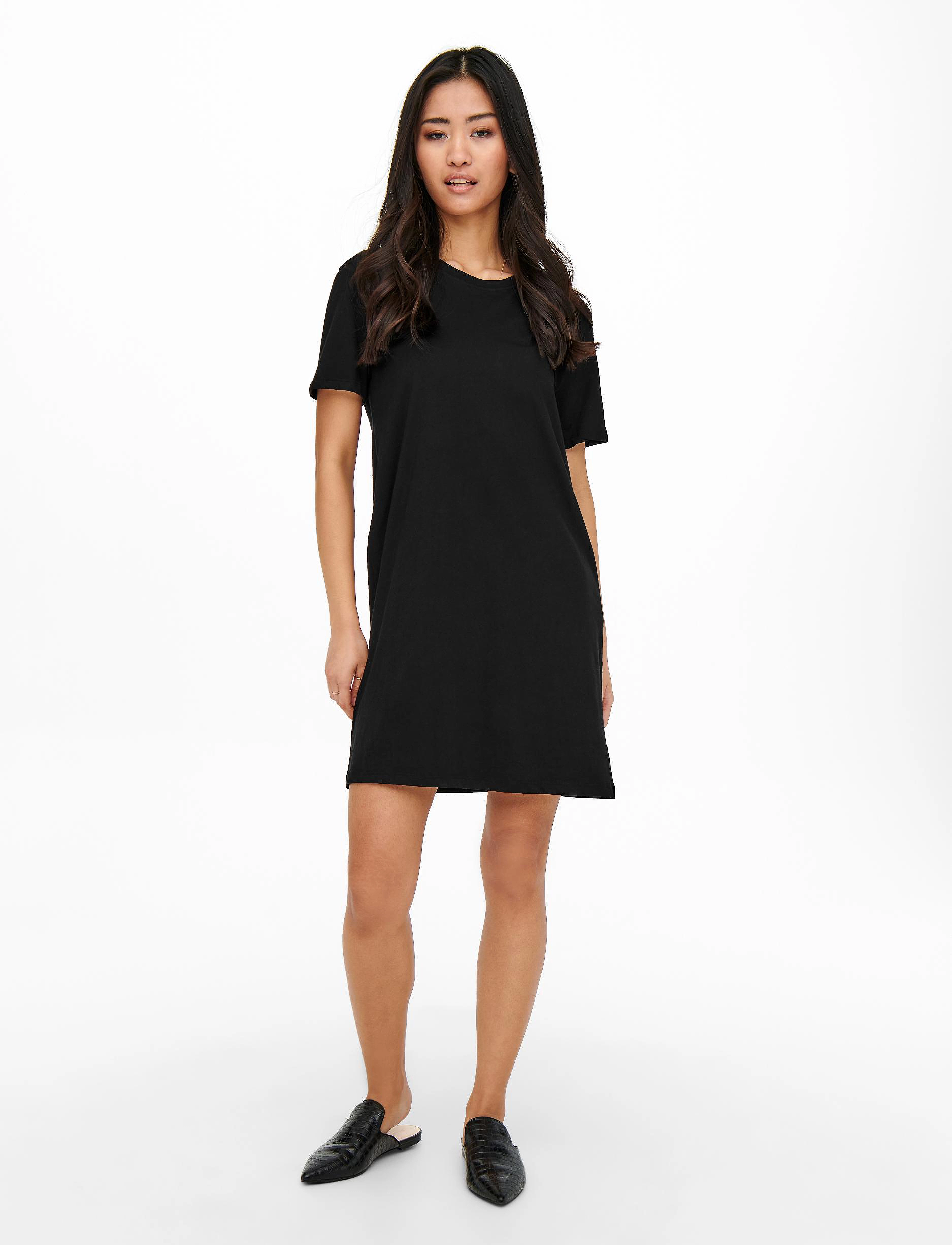 ONLY - ONLMAY S/S JUNE DRESS JRS - t-shirt-kleider - black - 4