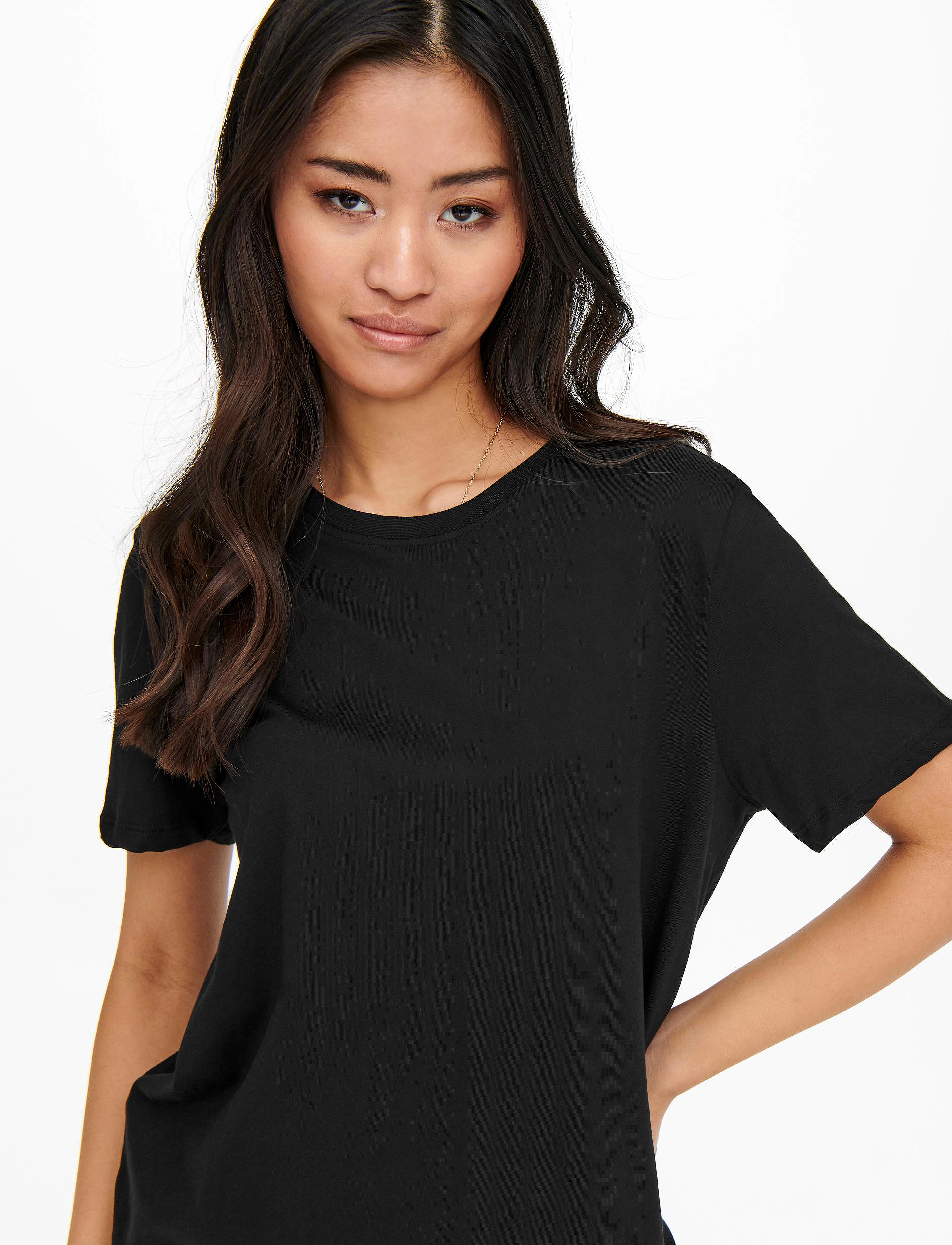 ONLY - ONLMAY S/S JUNE DRESS JRS - t-shirt-kleider - black - 5