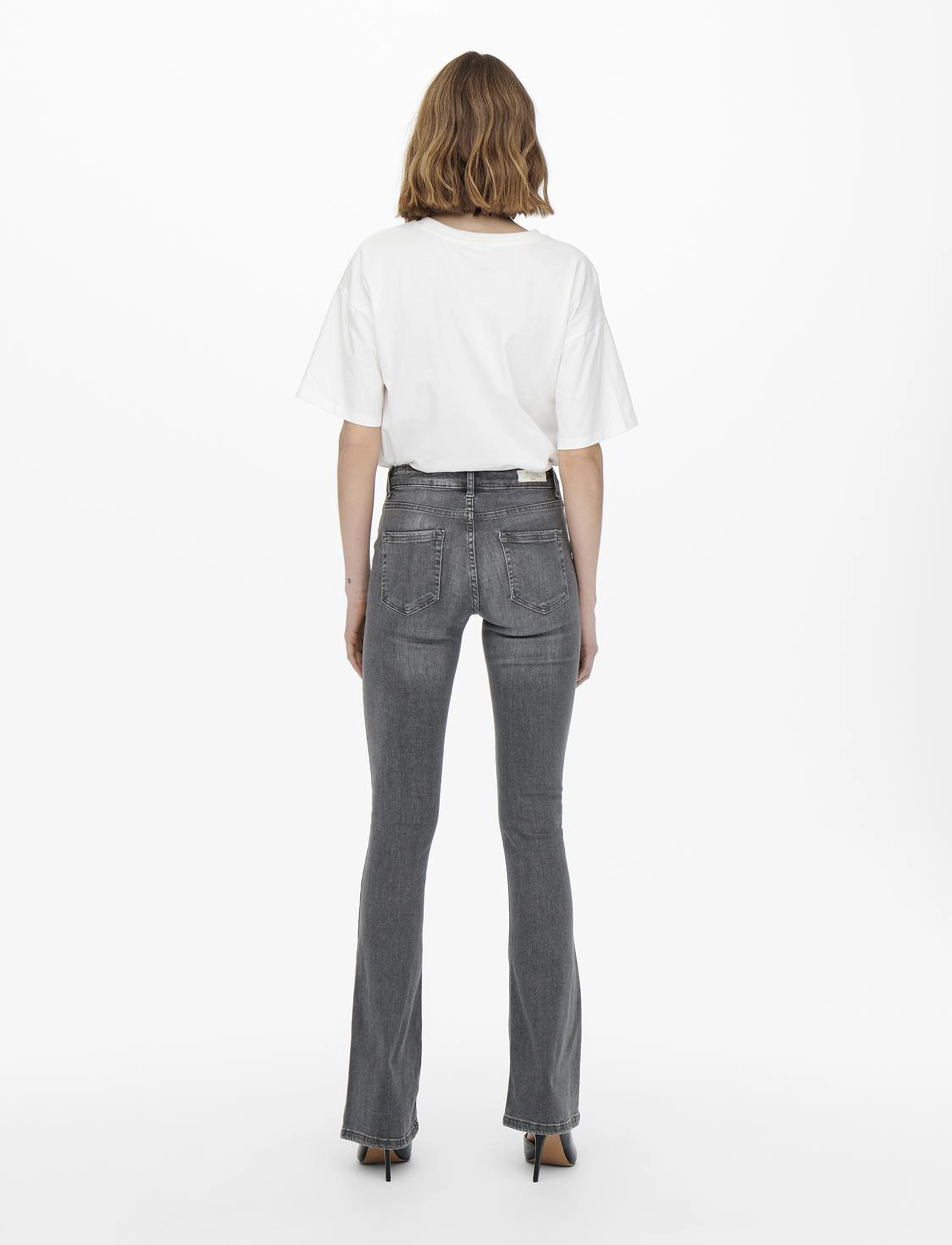 ONLY - ONLBLUSH MID FLARED TAI0918 NOOS - grey denim - 3