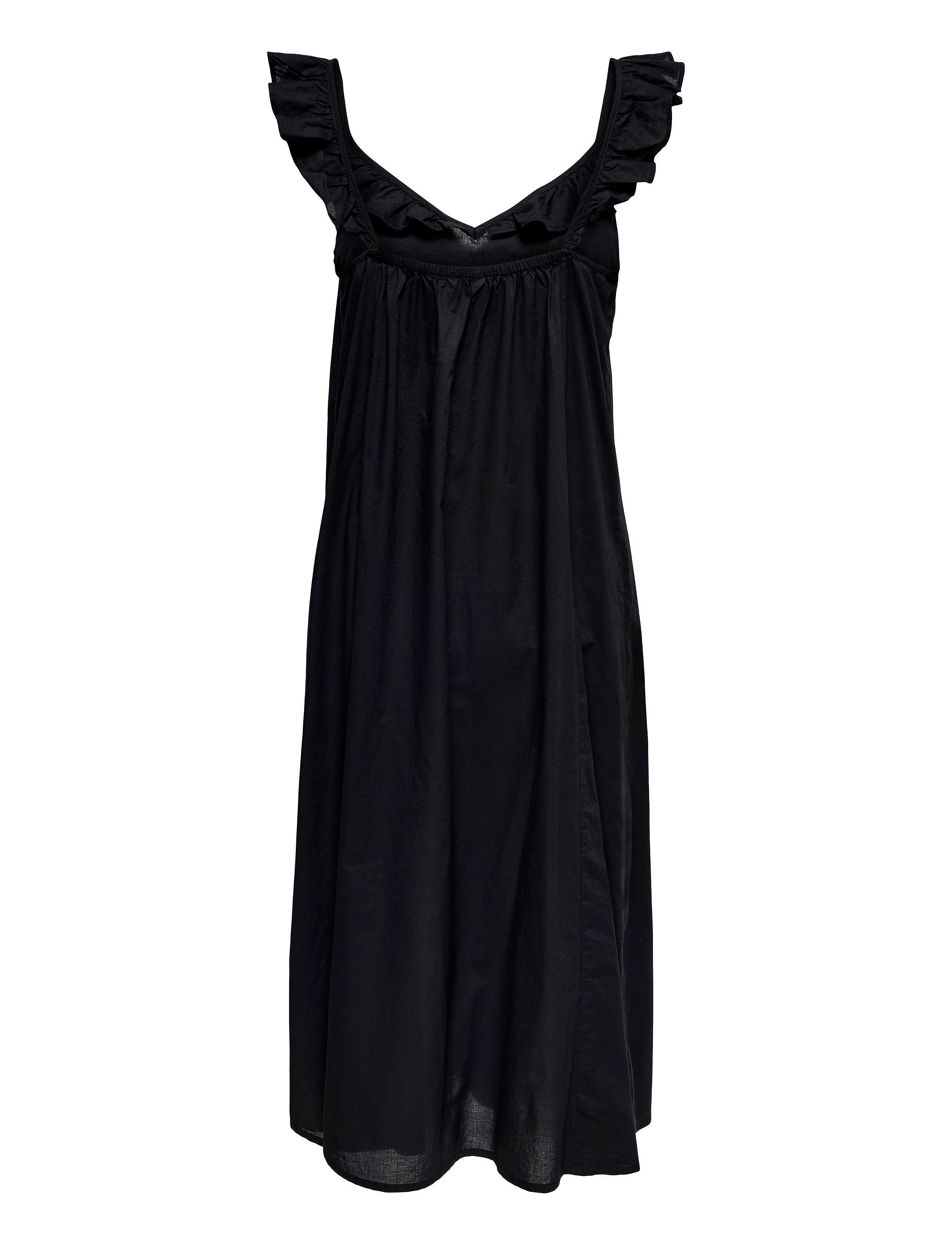 ONLY - ONLALLIE STRAP ABOVE CALF DRESS - black - 1