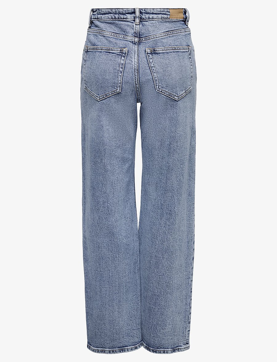 ONLY - ONLJUICY HW WIDE LEG DNM REA365 NOOS - pantalons larges - medium blue denim - 2