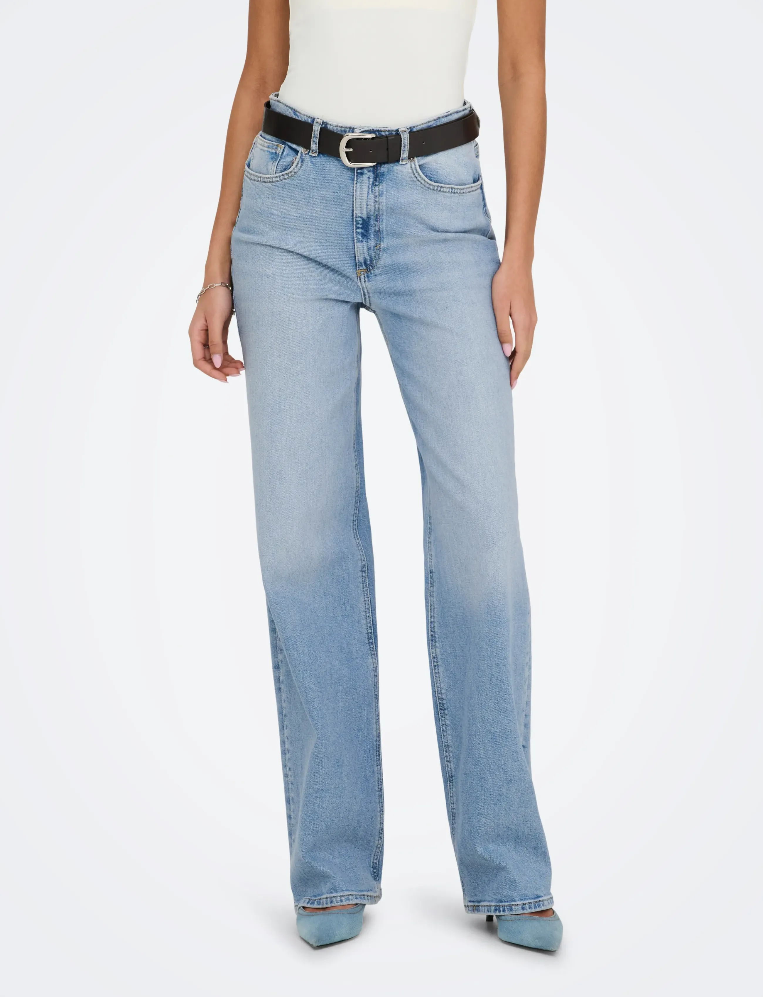 ONLY Onljuicy Hw Wide Leg Dnm Rea365 Noos, 32 x 30, Jeans, Blau - Wide, Frauen