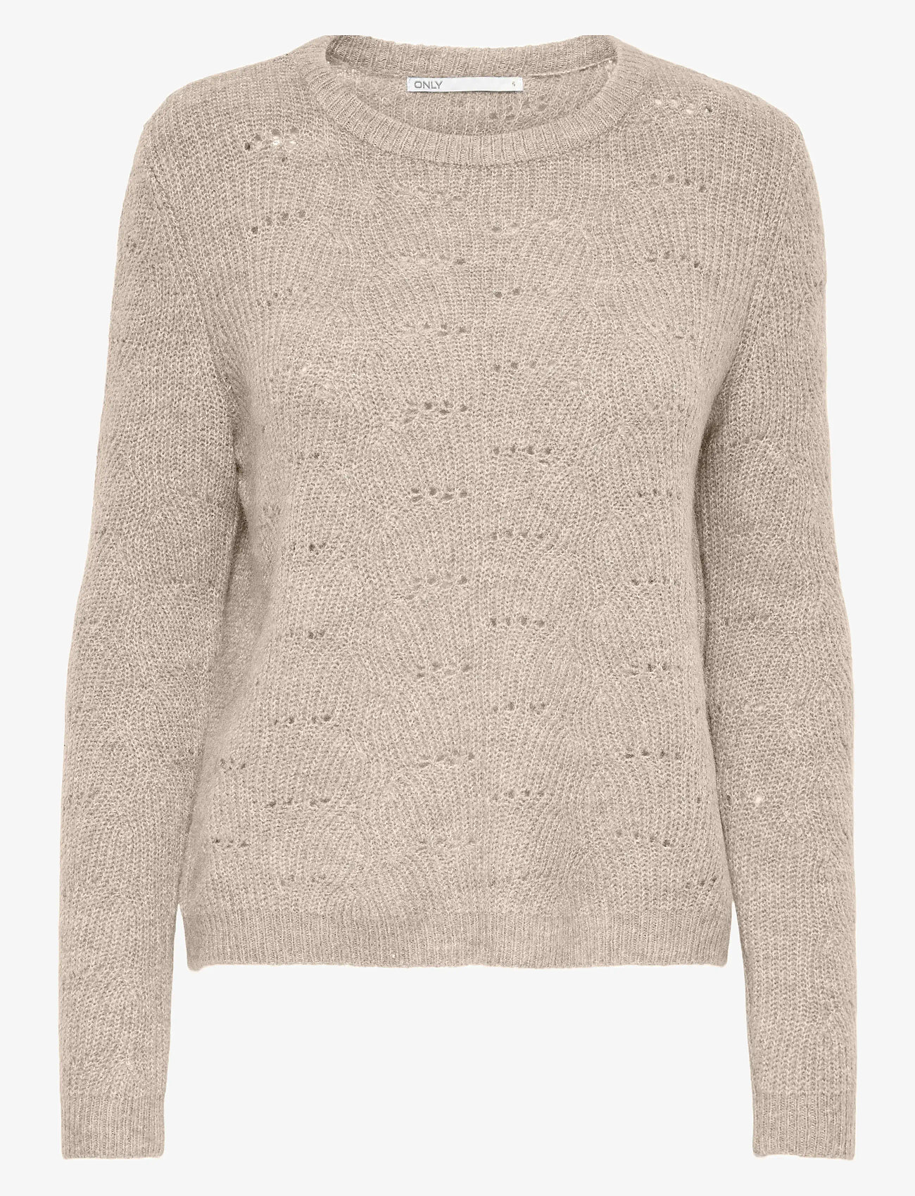 ONLY - ONLLOLLI L/S PULLOVER KNT NOOS - jumpers - taupe gray - 1