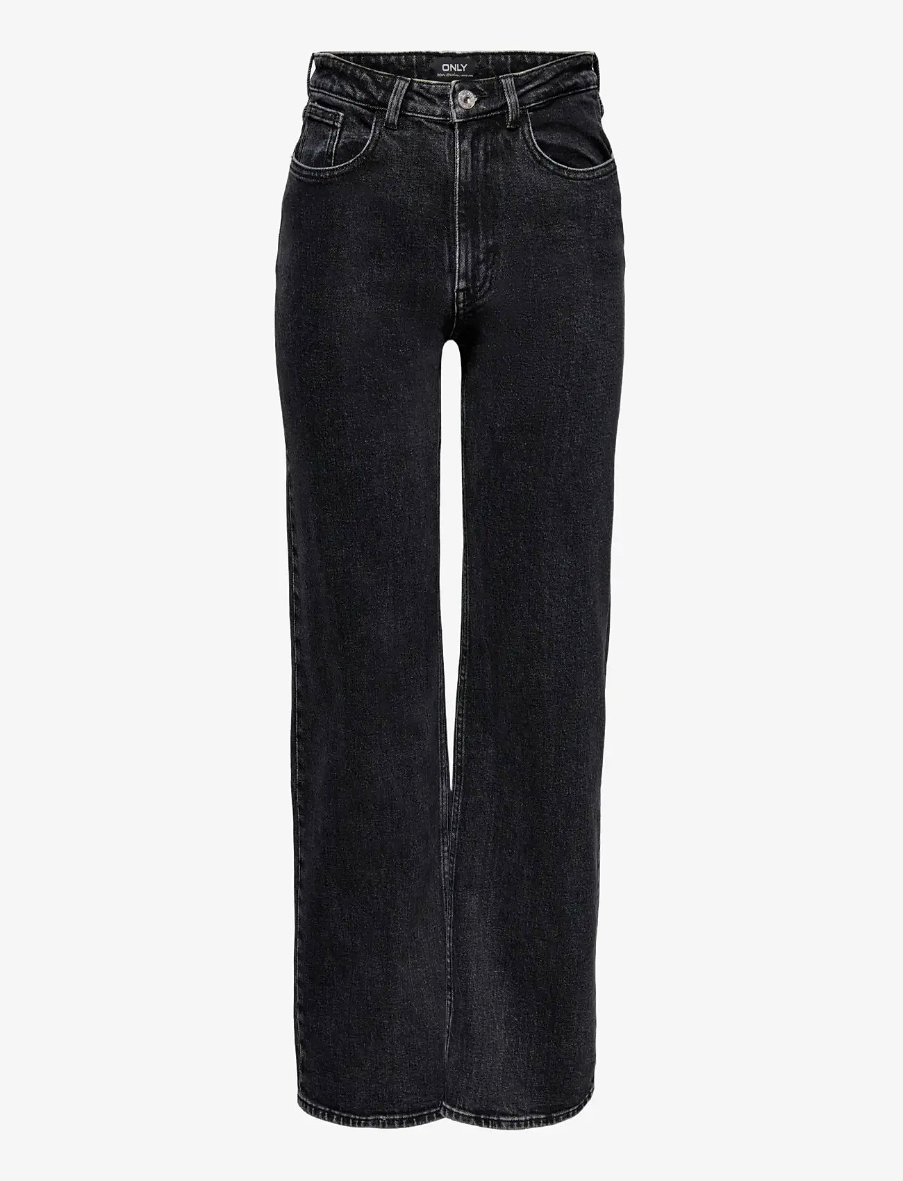 ONLY - ONLJUICY HW WIDE LEG DNM REA244 NOOS - straight jeans - black denim - 1