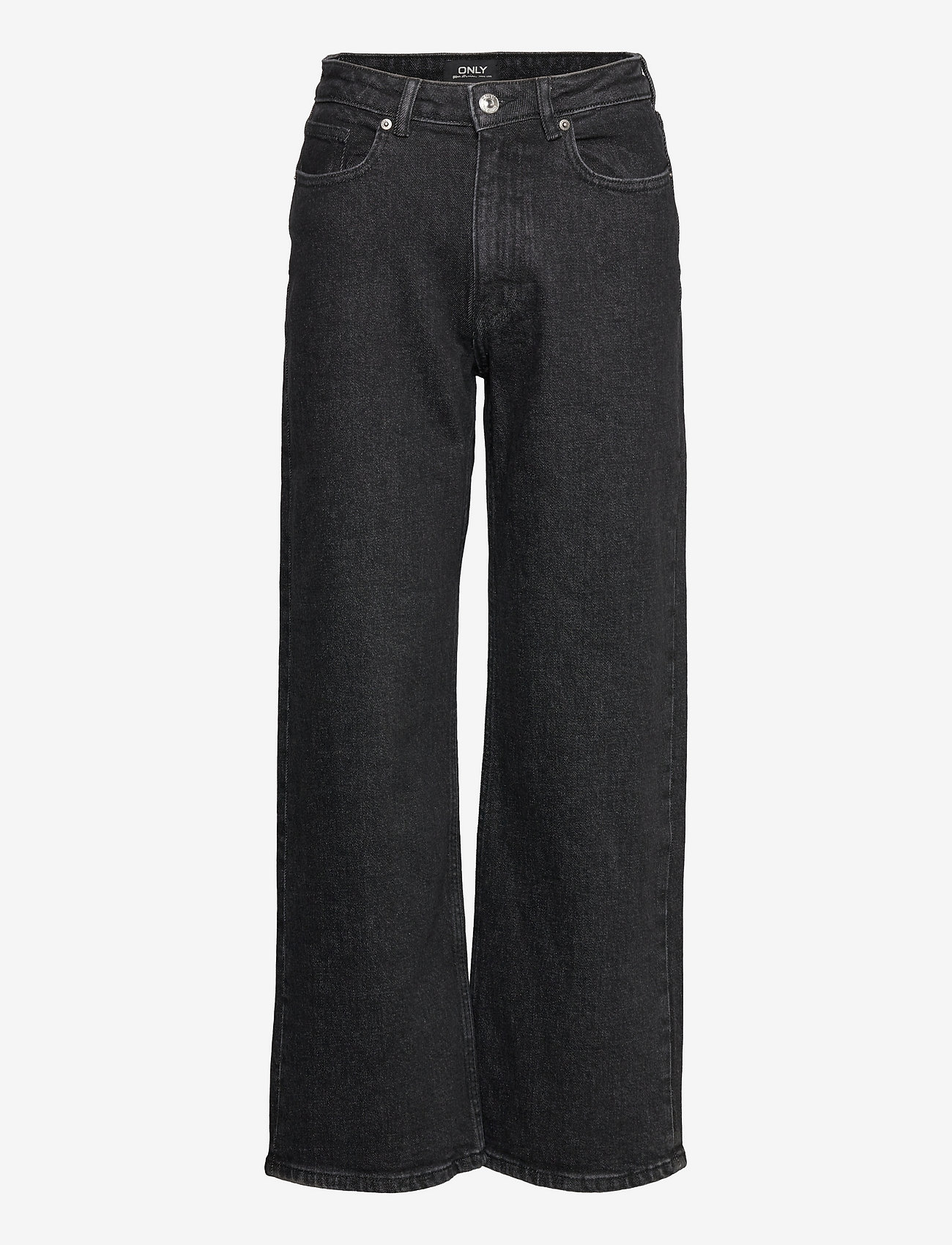 ONLY - ONLJUICY HW WIDE LEG REA244 NOOS - leveälahkeiset farkut - black denim - 0